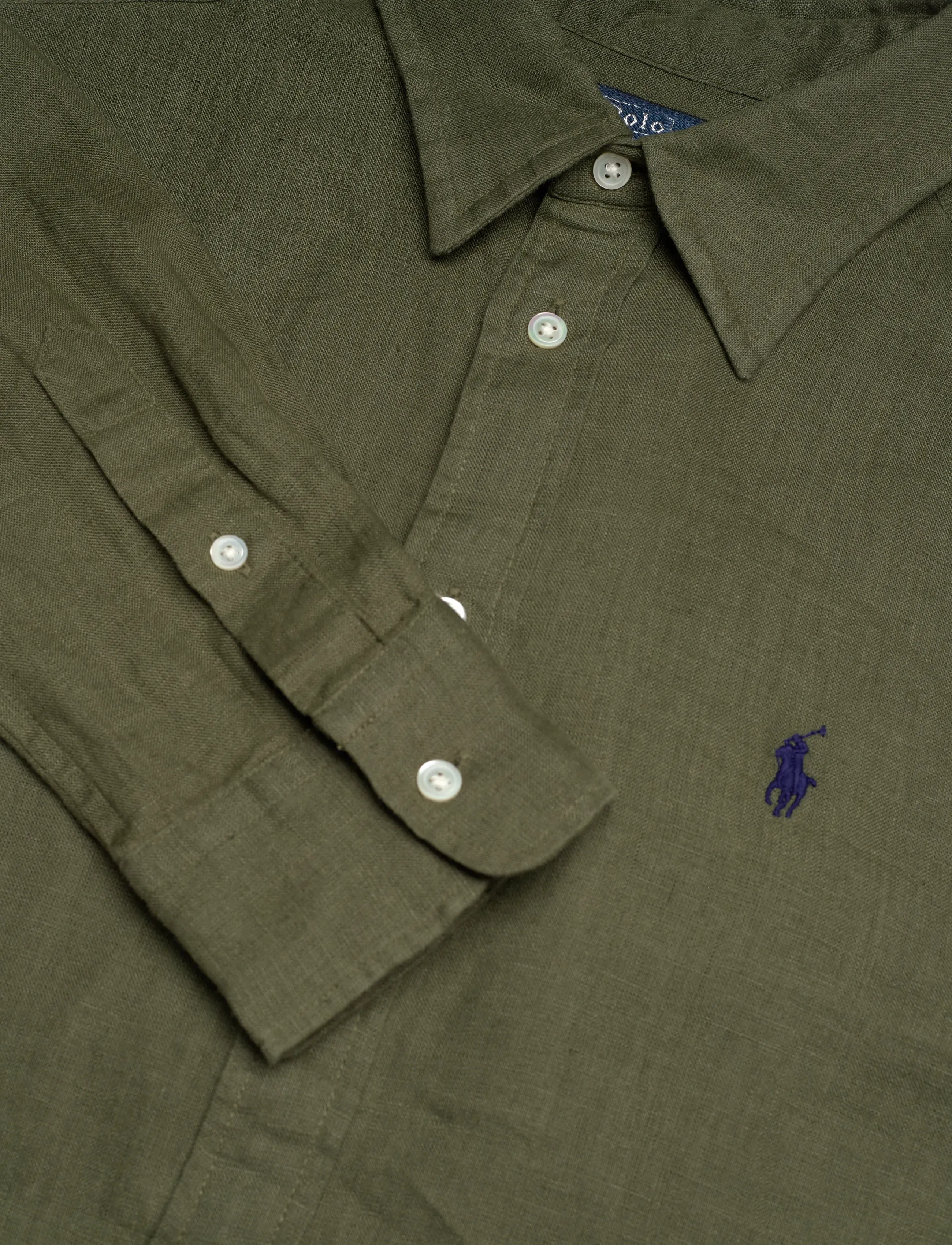Polo Ralph Lauren - Classic Fit Linen Shirt - denimskjorter - supply olive - 5