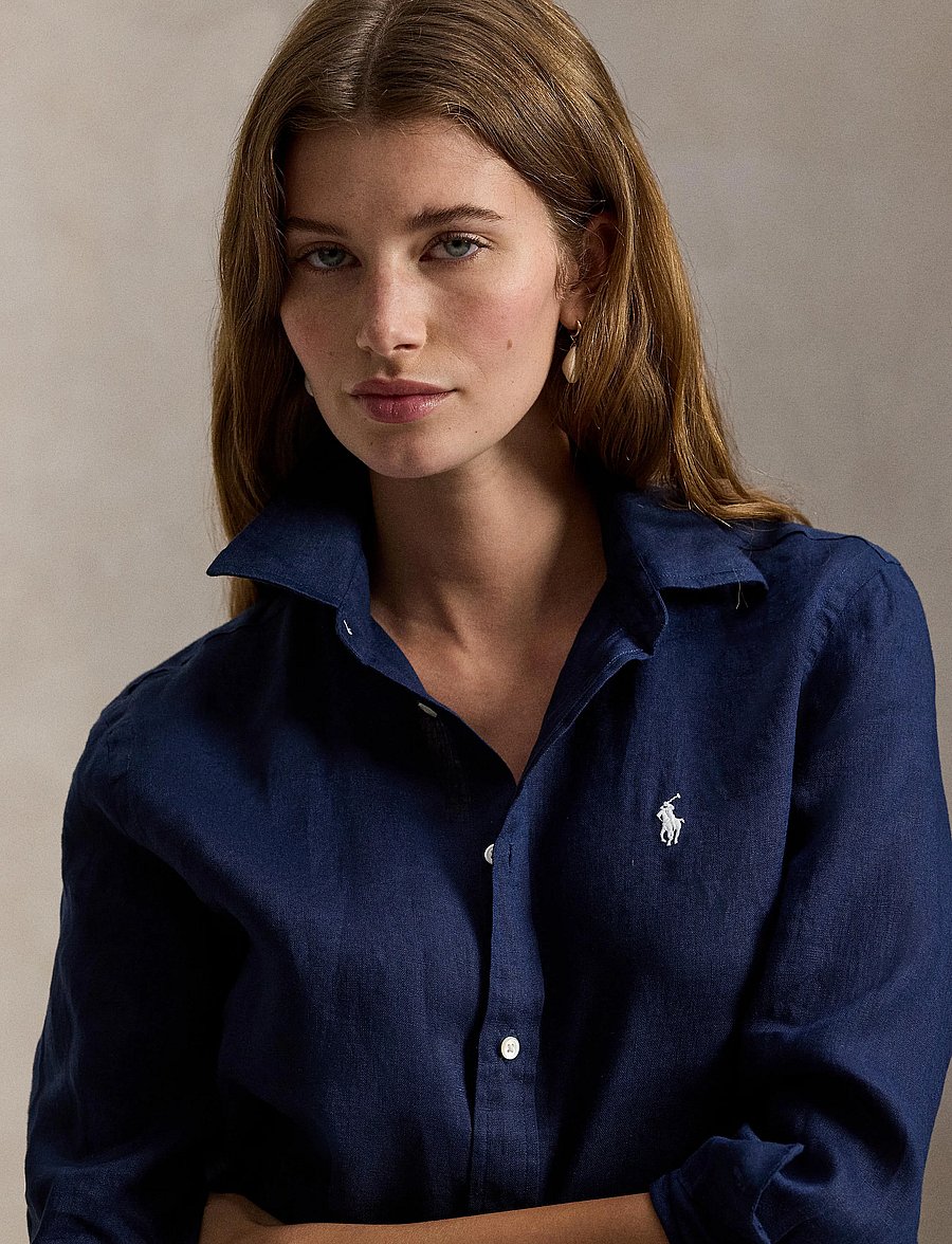 Polo Ralph Lauren - Classic Fit Linen Shirt - jeanshemden - tidal navy - 3