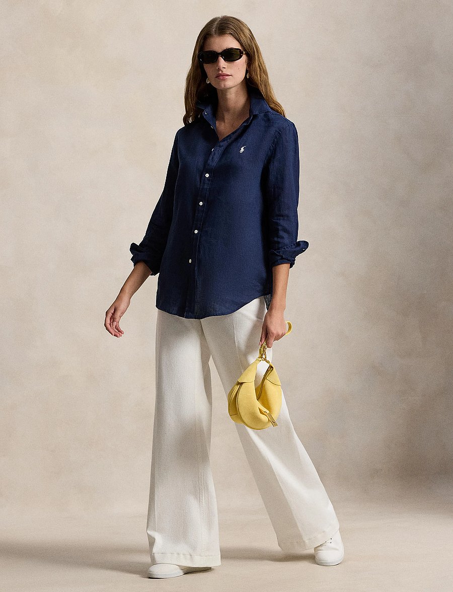 Polo Ralph Lauren - Classic Fit Linen Shirt - jeanshemden - tidal navy - 4