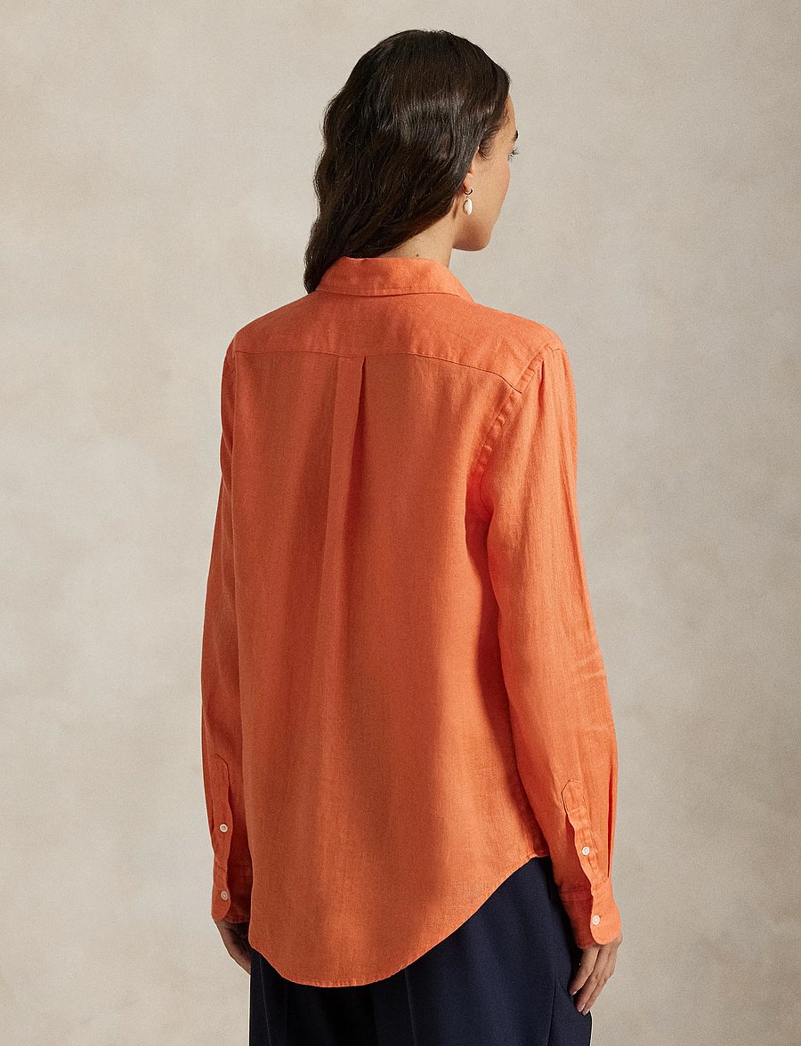 Polo Ralph Lauren - Classic Fit Linen Shirt - jeanshemden - true orange - 0