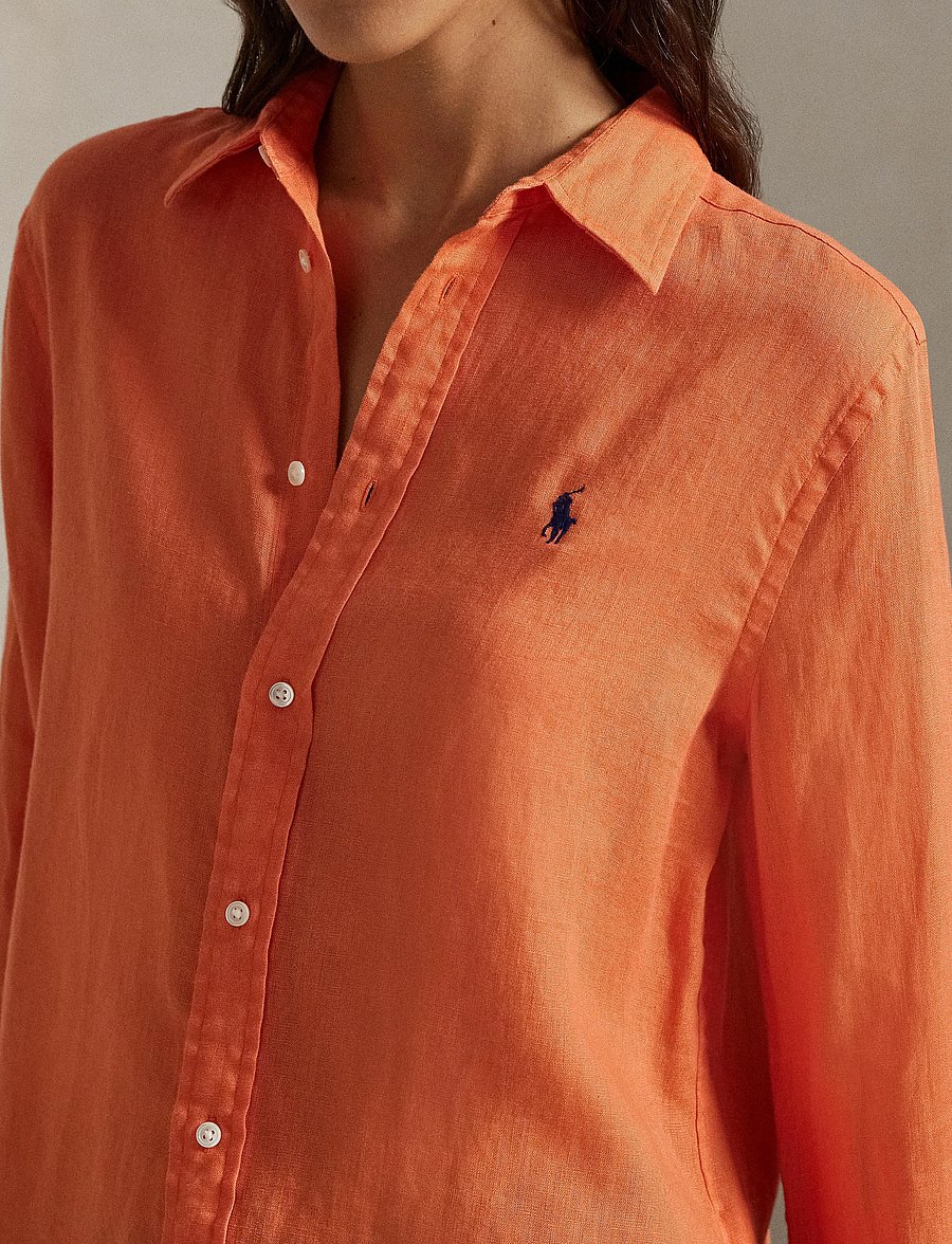 Polo Ralph Lauren - Classic Fit Linen Shirt - jeanshemden - true orange - 4
