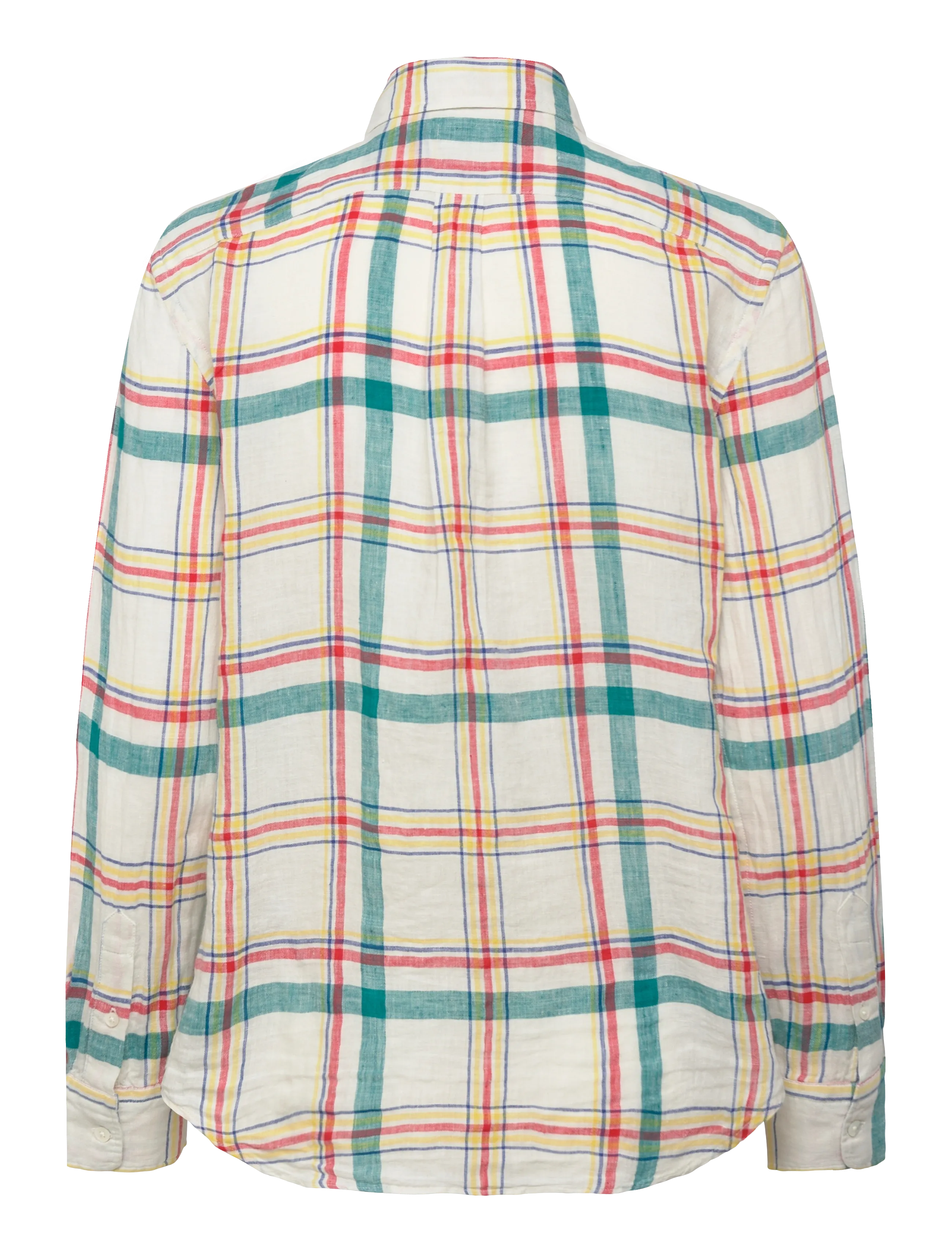 Polo Ralph Lauren - Classic Fit Plaid Linen Shirt - denimskjorter - 2017 white-teal-r - 1