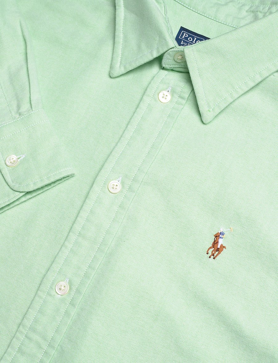 Polo Ralph Lauren - The Iconic Classic Fit Oxford Shirt - denimskjorter - lime drop - 2