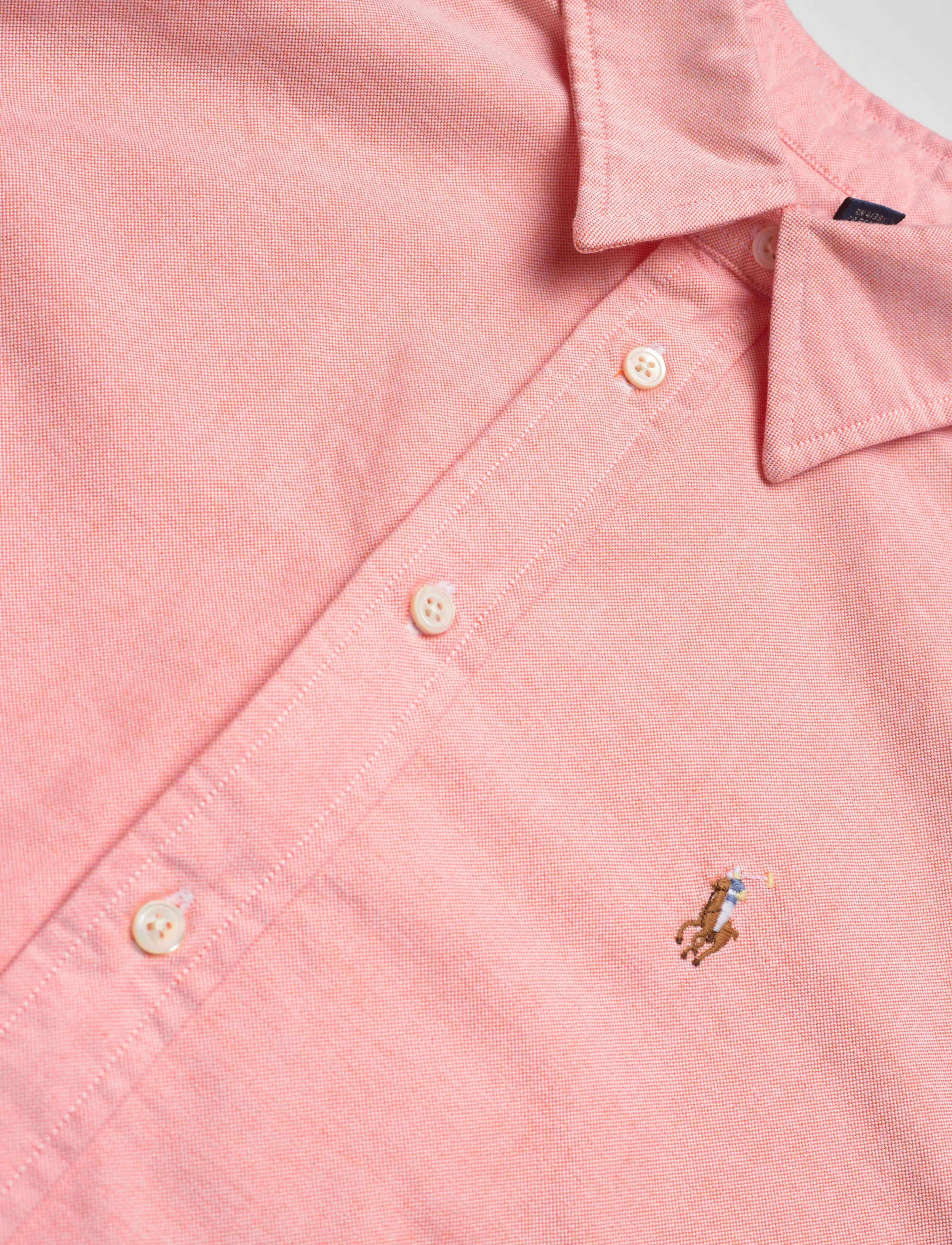 Polo Ralph Lauren - The Iconic Classic Fit Oxford Shirt - denimskjorter - peach tree - 5