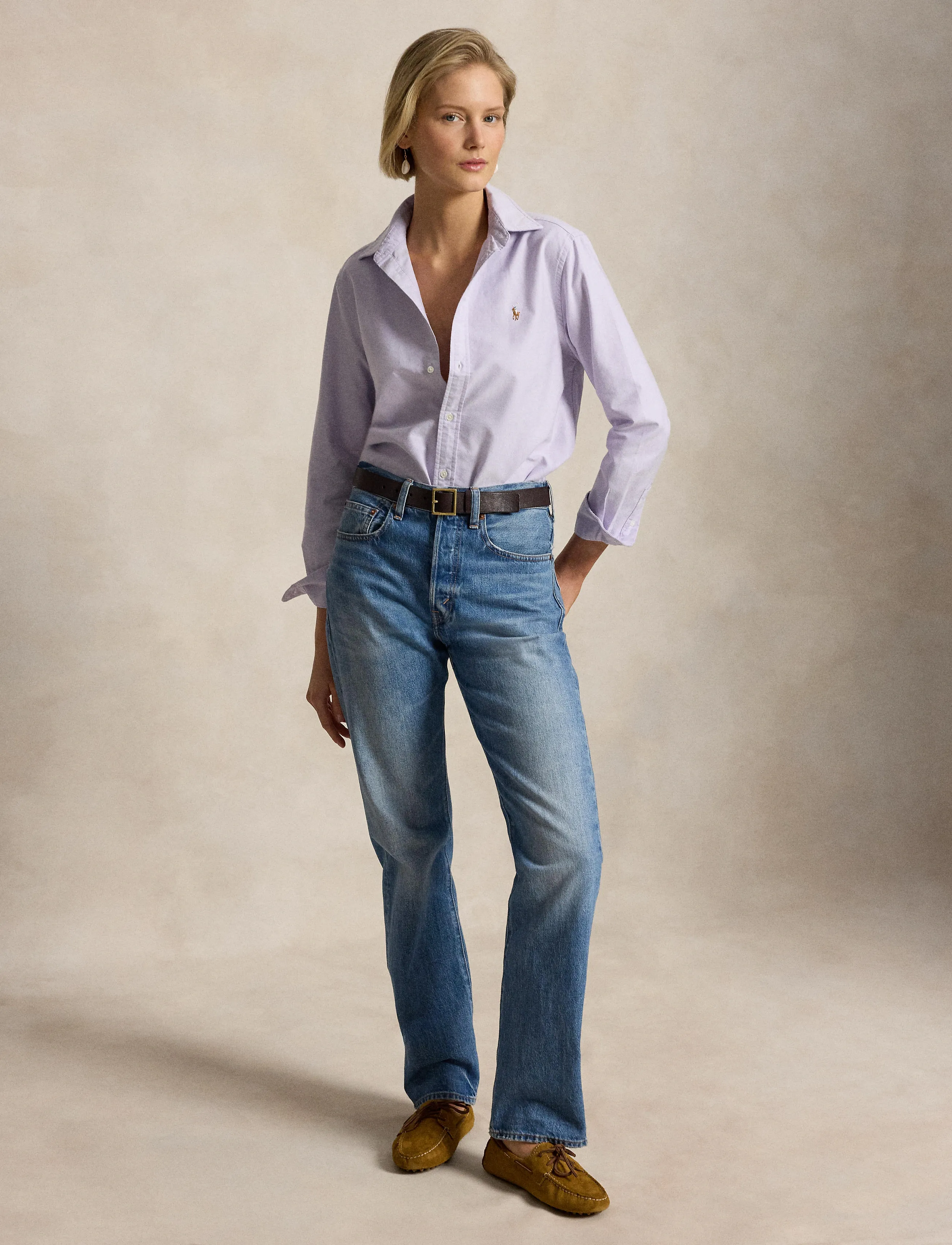 Polo Ralph Lauren The Iconic Classic Fit Oxford Shirt - Ralph Lauren - SKY LAVENDER / purple