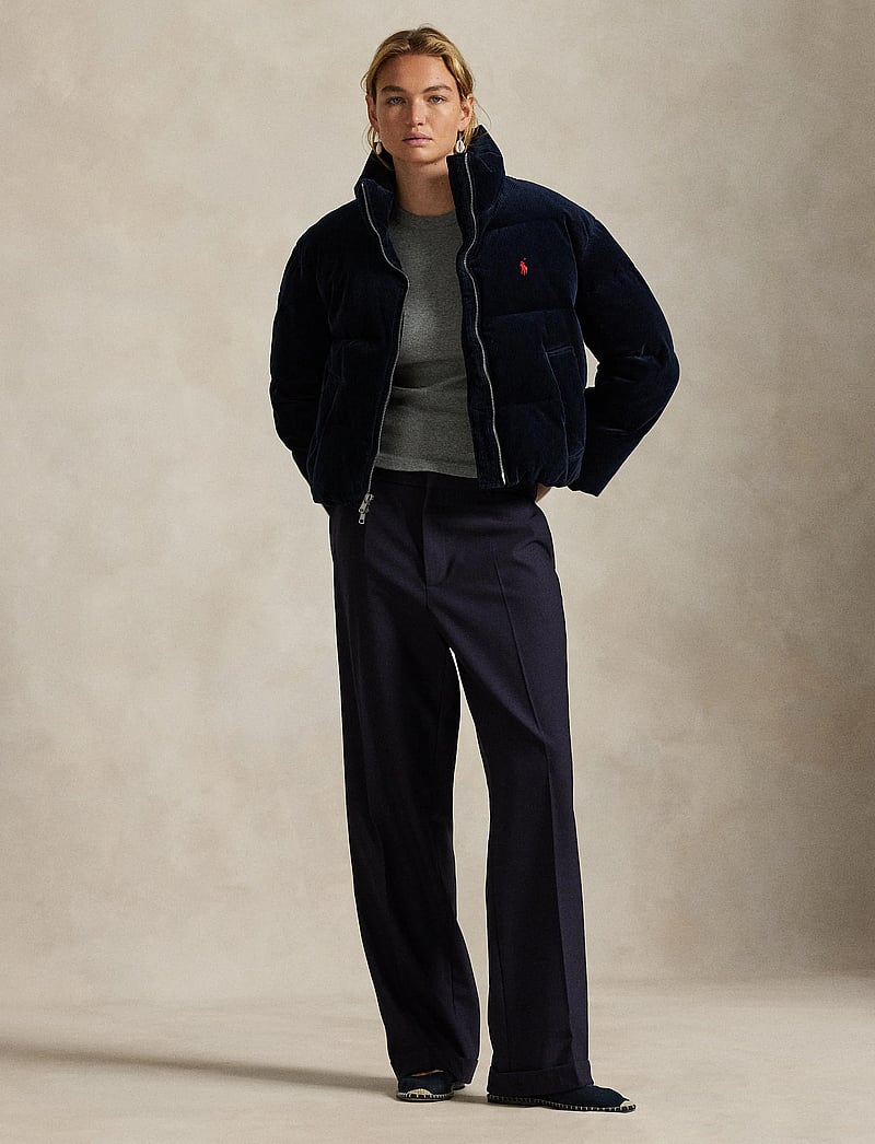 Polo Ralph Lauren - Quilted Corduroy Down Jacket - down- & padded jackets - navy - 0