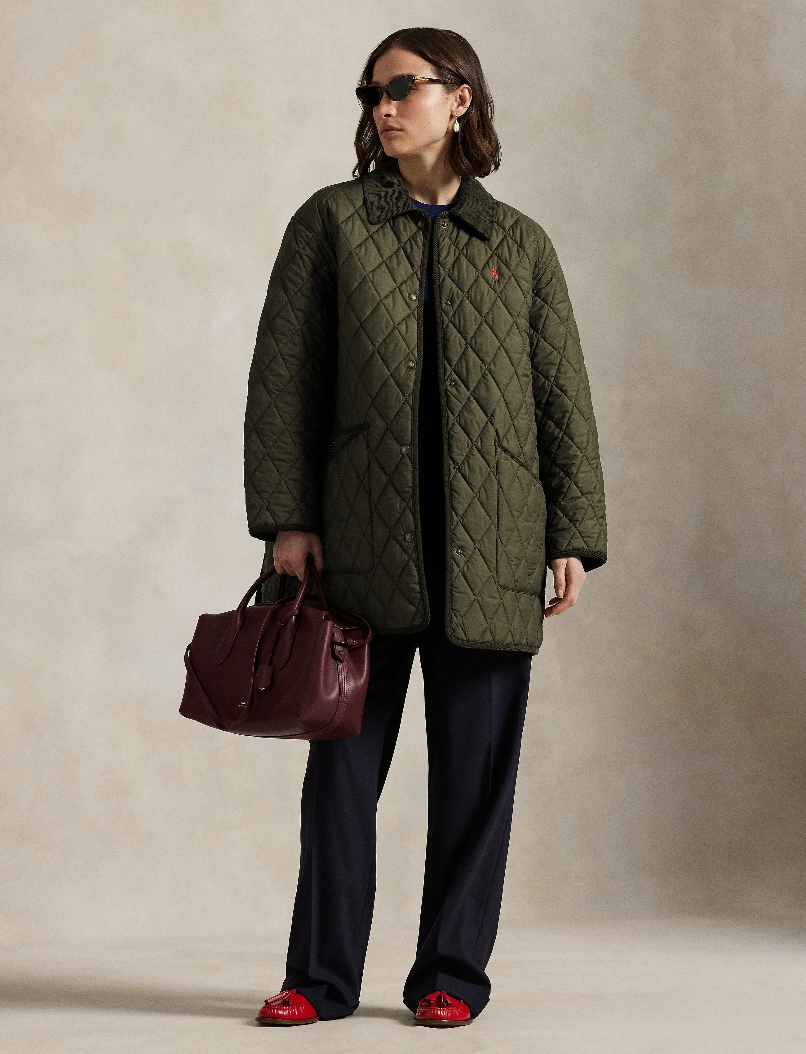 Polo Ralph Lauren Quilted Barn Jacket - Kleidung - RANGER GREEN / khaki/green