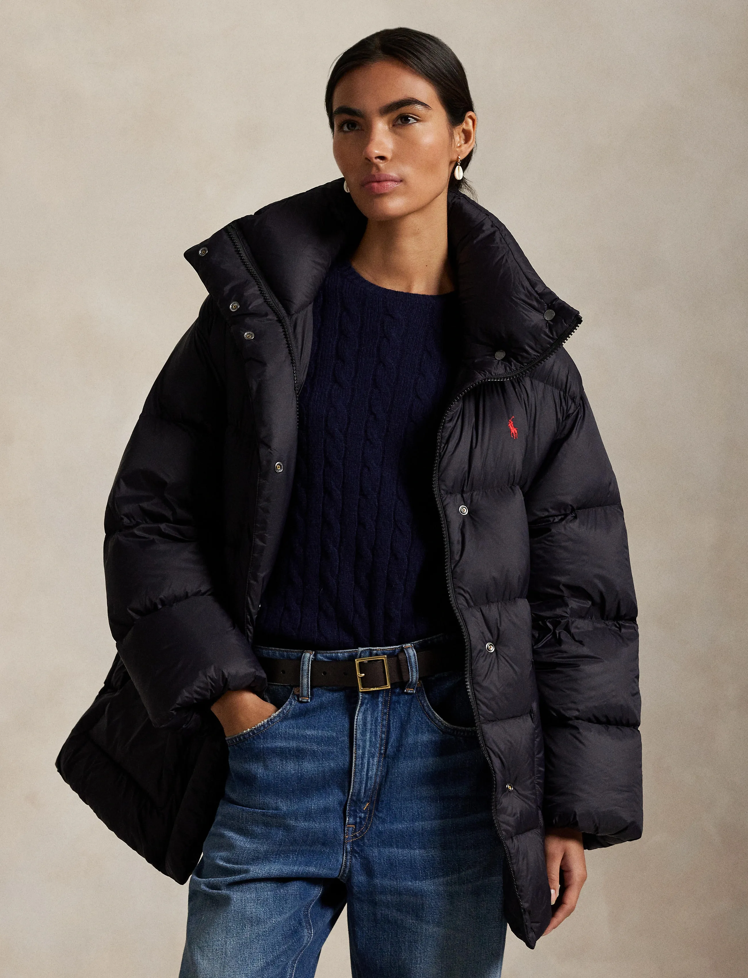 Polo Ralph Lauren - Quilted Hooded Down Jacket - gefütterte & daunenjacken - polo black - 3