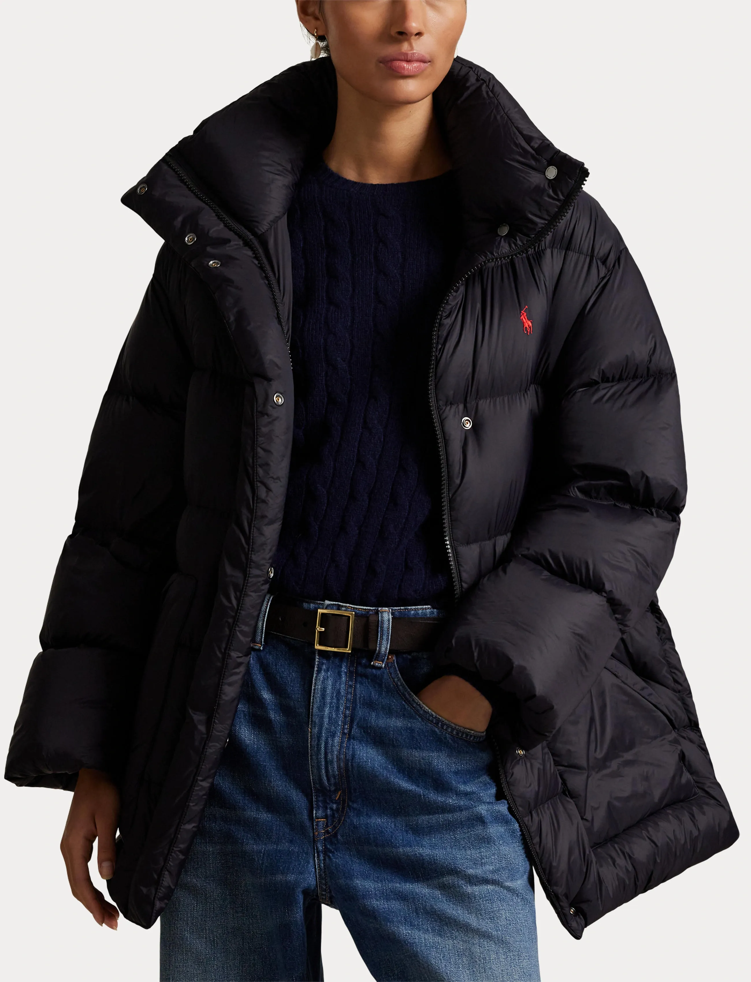 Polo Ralph Lauren - Quilted Hooded Down Jacket - gefütterte & daunenjacken - polo black - 5