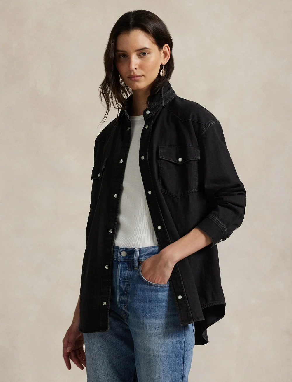 Polo Ralph Lauren - Big Fit Denim Western Shirt - chemises en jeans - bizella wash - 3