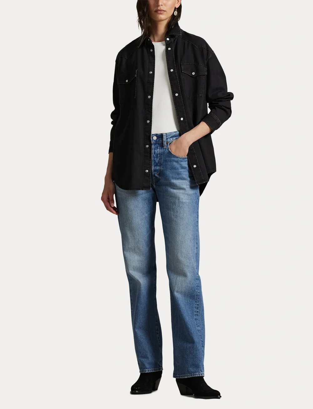 Polo Ralph Lauren - Big Fit Denim Western Shirt - chemises en jeans - bizella wash - 4