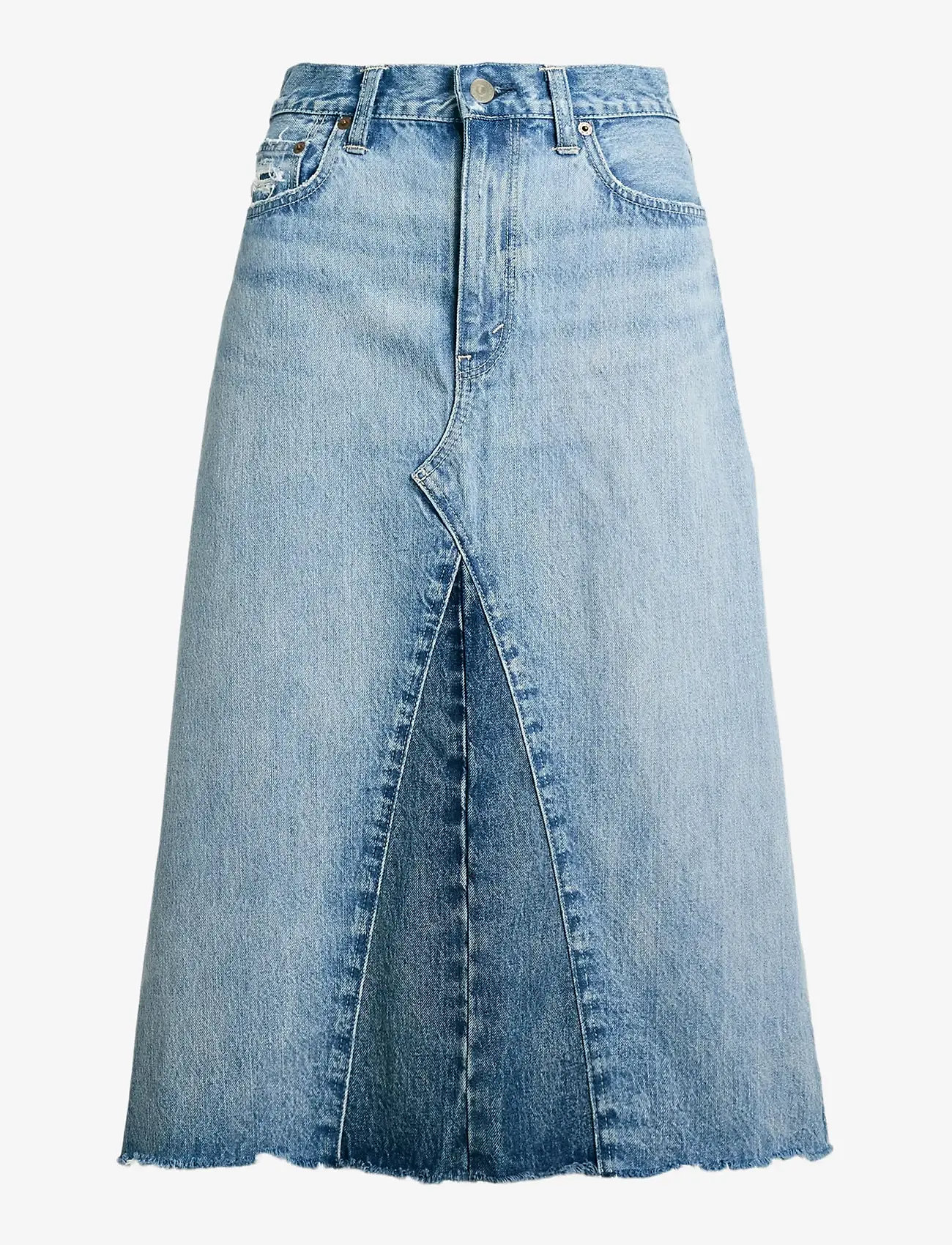 Polo Ralph Lauren - Paneled Denim A-Line Skirt - denimnederdele - lindale wsh - 1