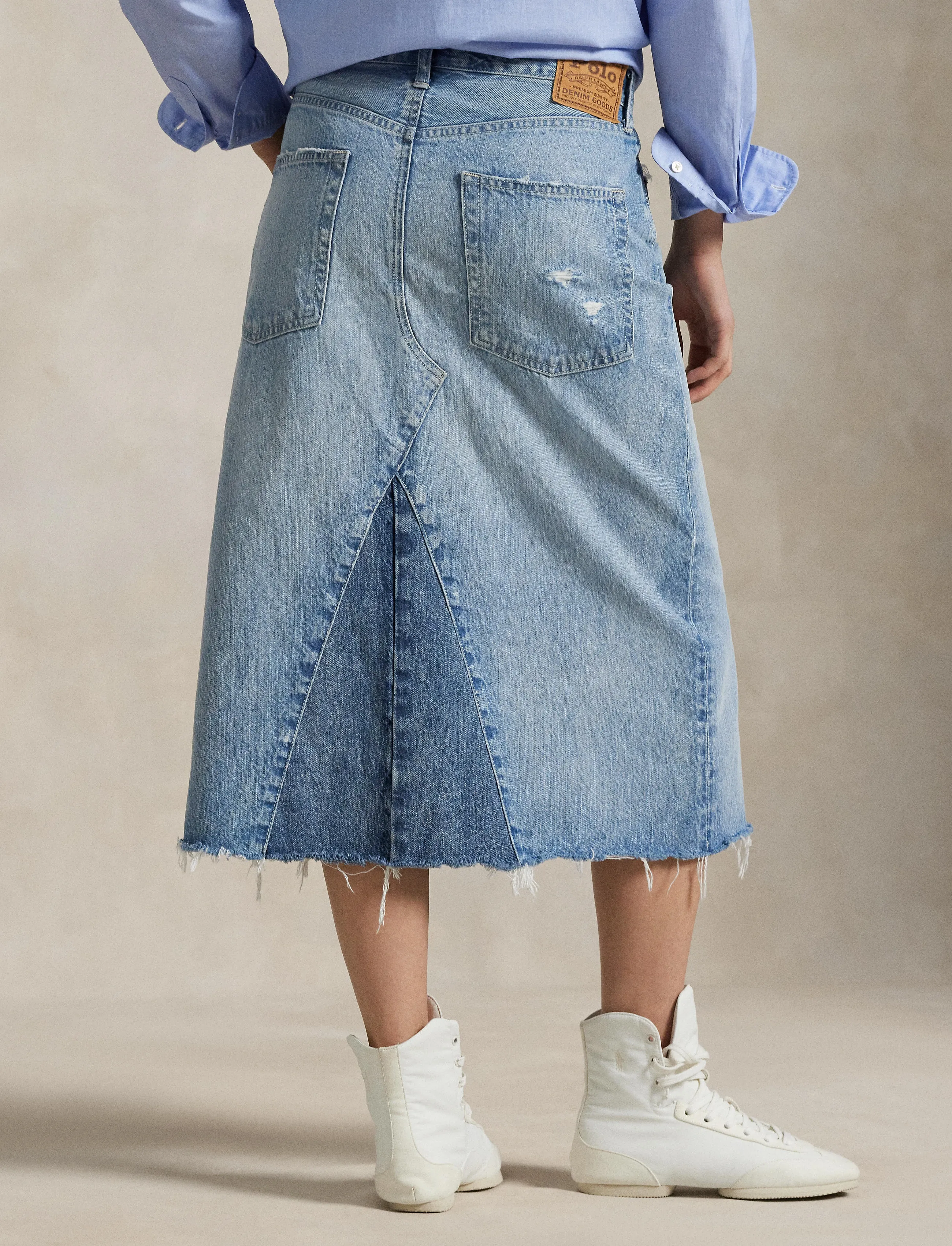 Polo Ralph Lauren - Paneled Denim A-Line Skirt - jupes en jeans - lindale wsh - 2
