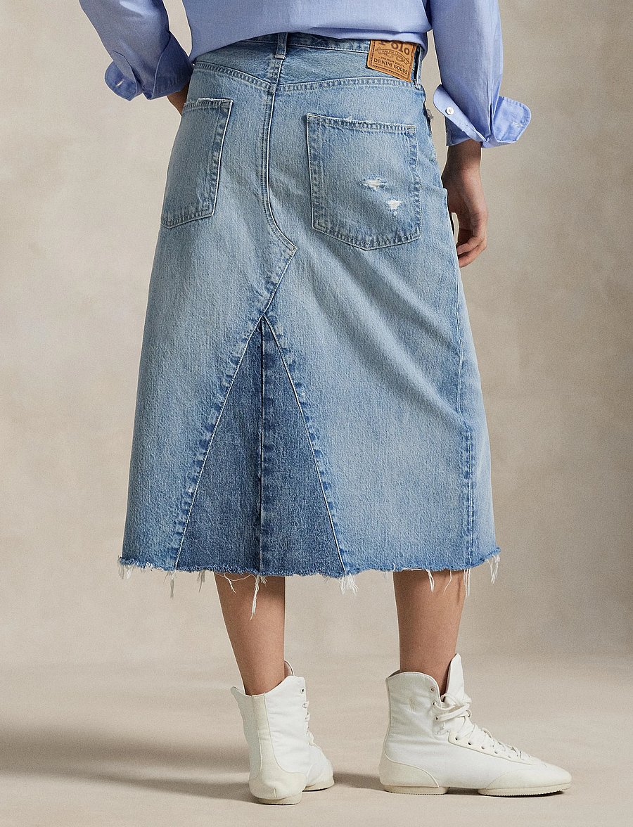 Polo Ralph Lauren - Paneled Denim A-Line Skirt - jupes en jeans - lindale wsh - 2