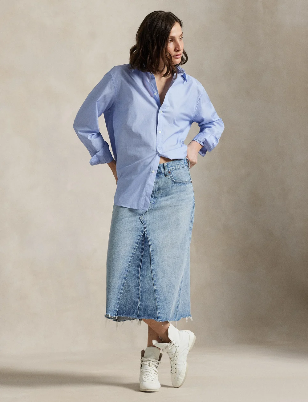 Polo Ralph Lauren - Paneled Denim A-Line Skirt - denim skirts - lindale wsh - 3