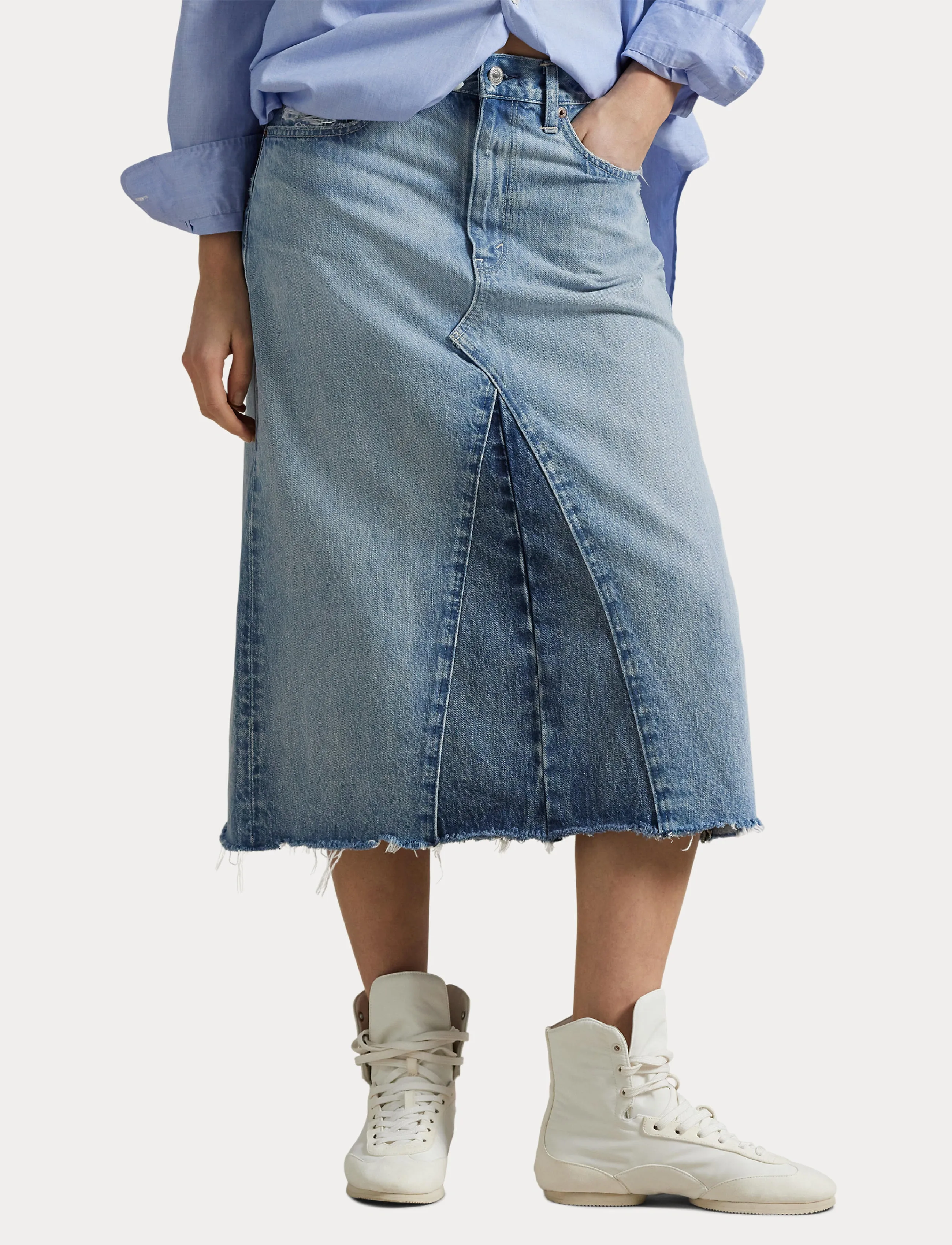 Polo Ralph Lauren - Paneled Denim A-Line Skirt - jupes en jeans - lindale wsh - 5