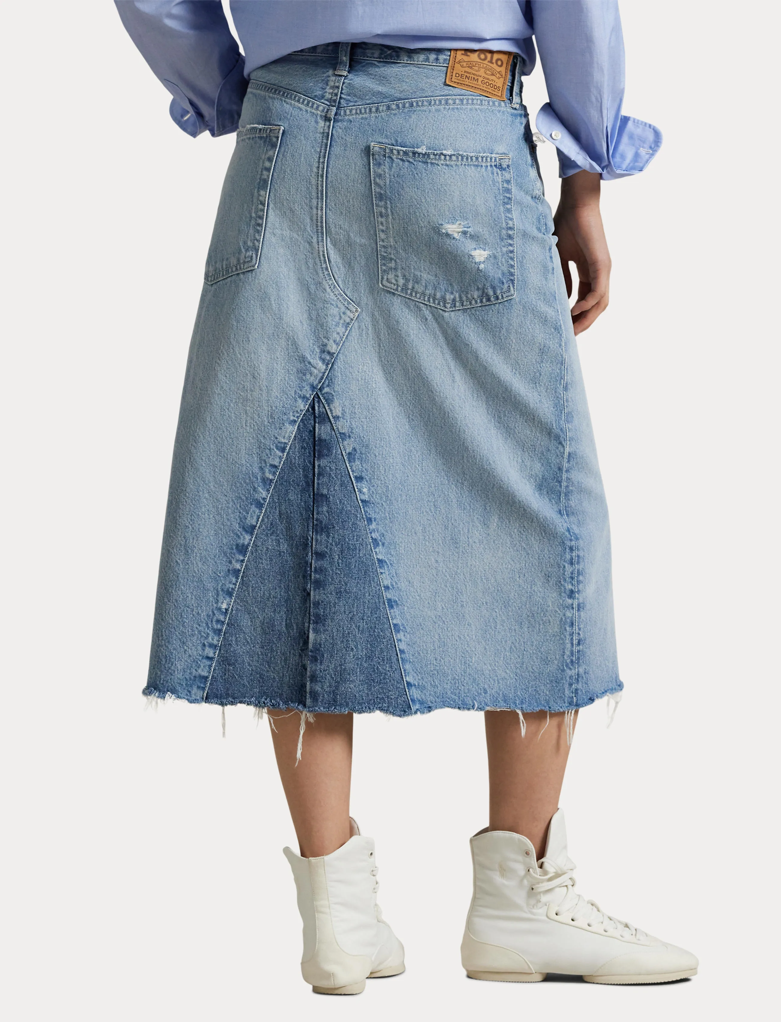 Polo Ralph Lauren Paneled Denim A-Line Skirt jeanskjolar dam – bild 6