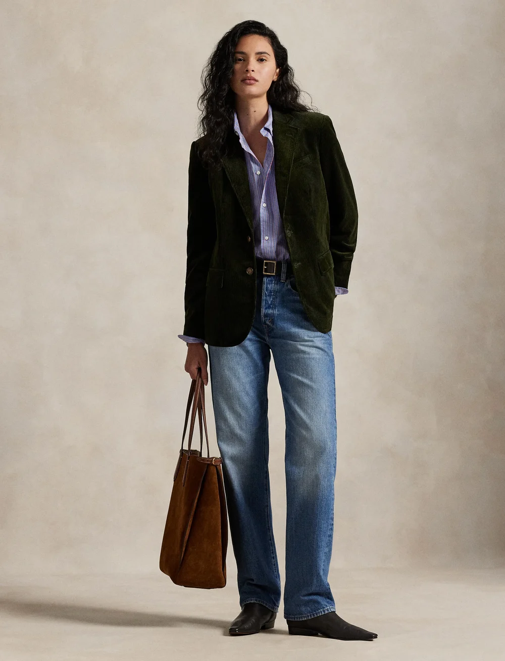 Polo Ralph Lauren - Cotton Corduroy Blazer - einreihige blazer - olive - 0