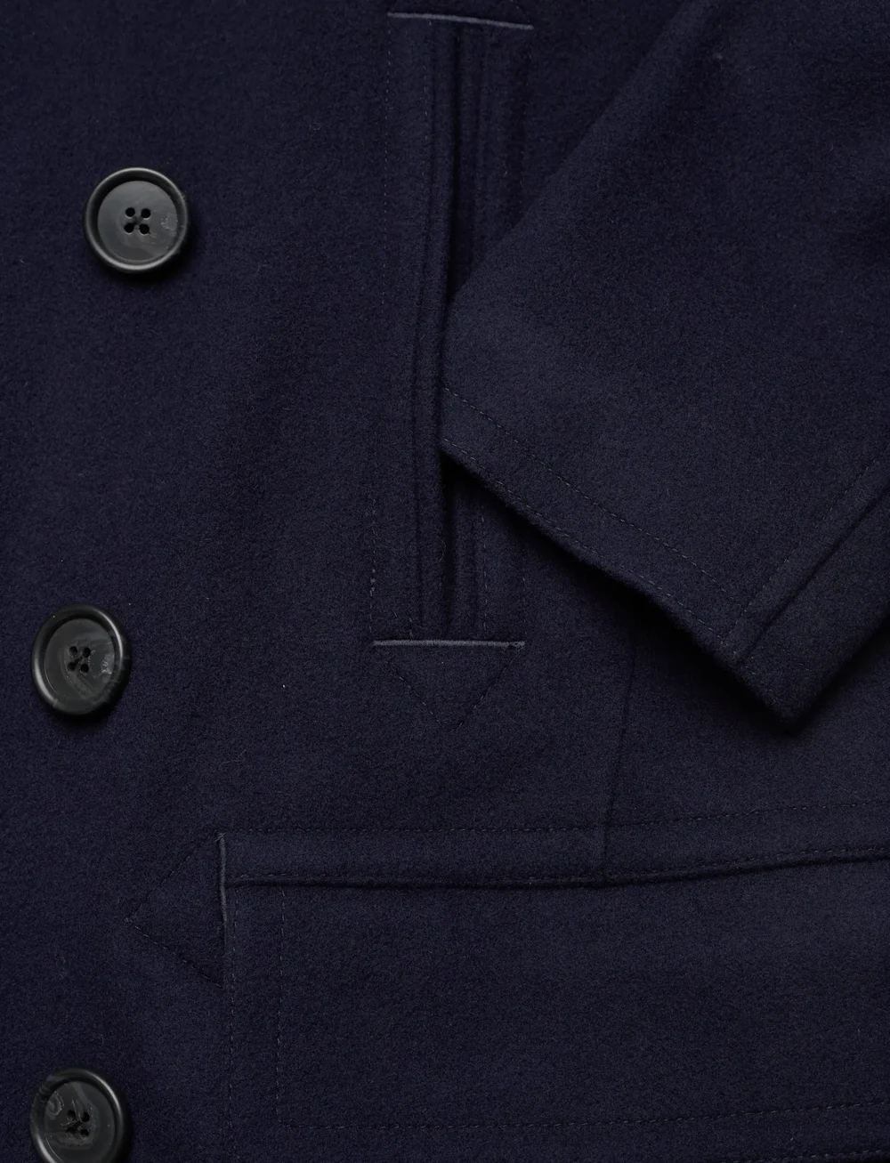 Polo Ralph Lauren - Wool Melton Peacoat - wool coats - ink - 4