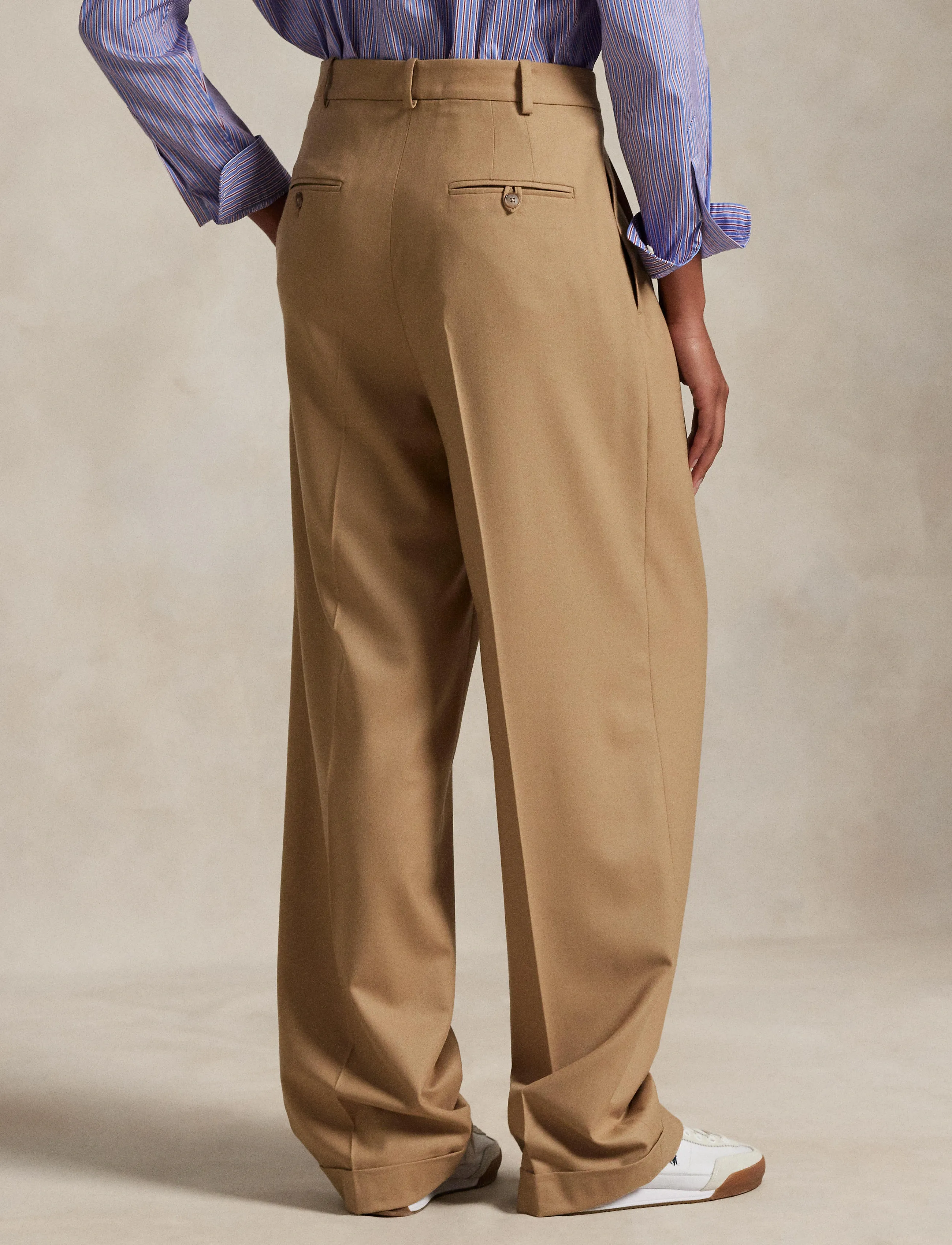 Polo Ralph Lauren - Flannel Wide-Leg Pant - pantalons habillés - camel - 2