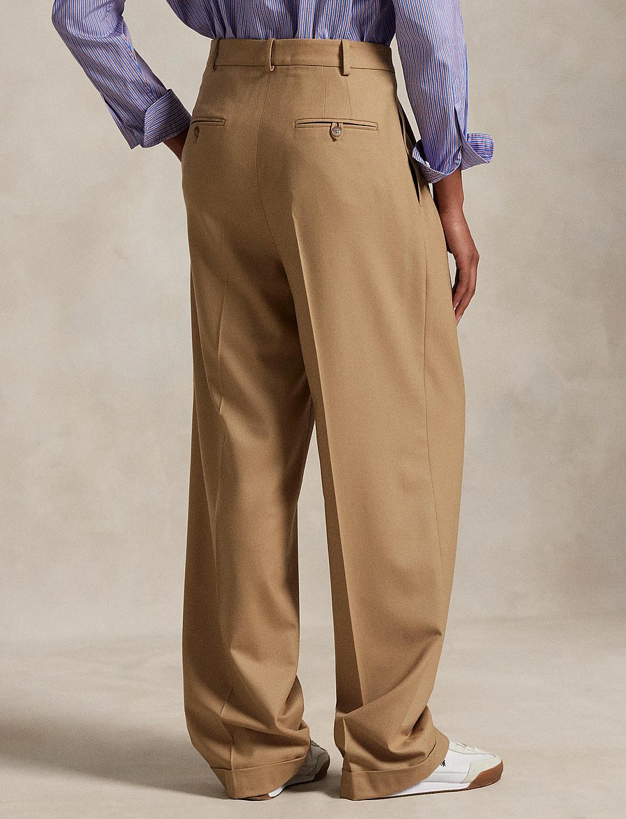 Polo Ralph Lauren - Flannel Wide-Leg Pant - pantalons habillés - camel - 2