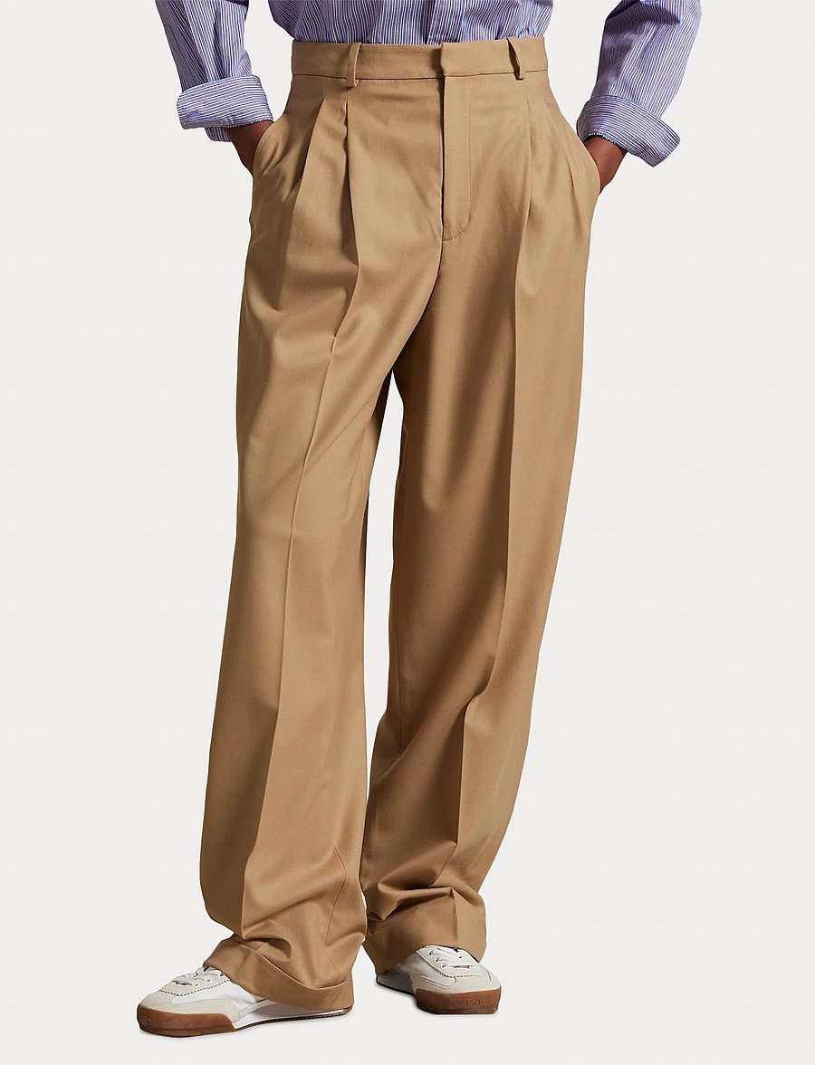 Polo Ralph Lauren - Flannel Wide-Leg Pant - pantalons habillés - camel - 5