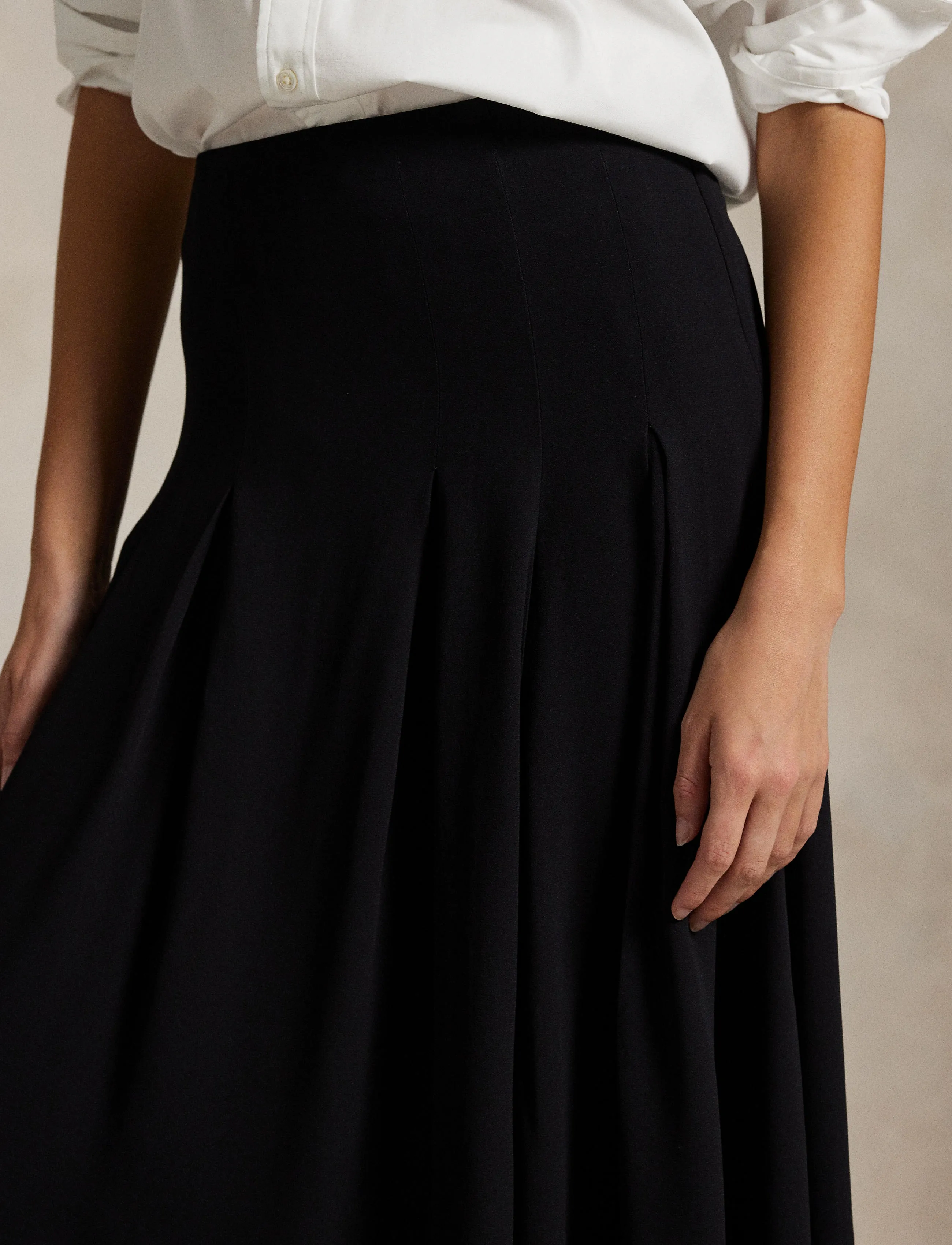 Polo Ralph Lauren Pleated Crepe A-Line Skirt kjolar dam – bild 7
