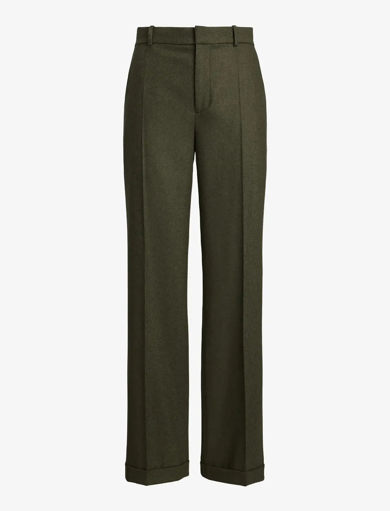 Polo Ralph Lauren - Wool Relaxed Straight Pant - kostymbyxor - loden herringbone - 1