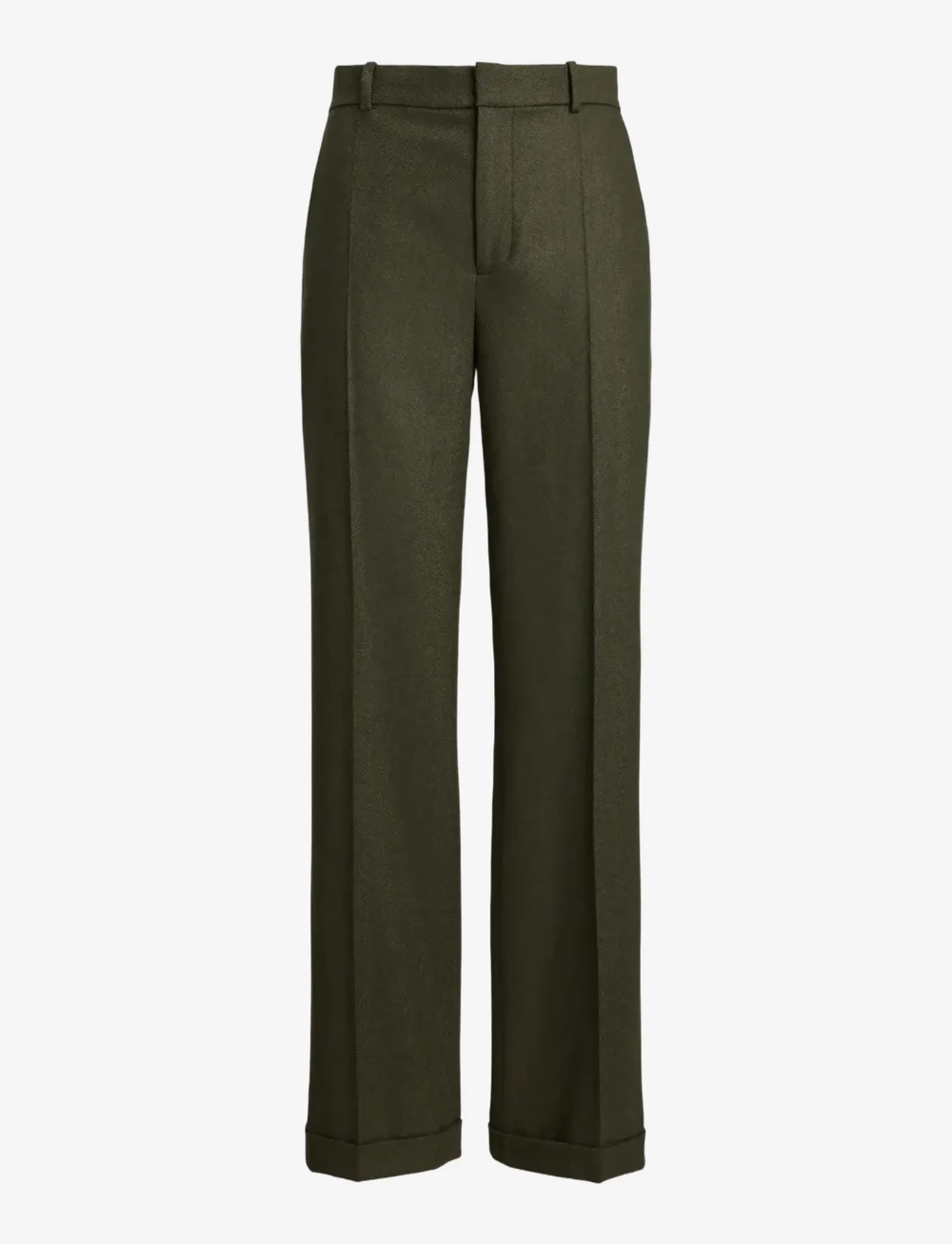 Polo Ralph Lauren - Wool Relaxed Straight Pant - tailored trousers - loden herringbone - 1
