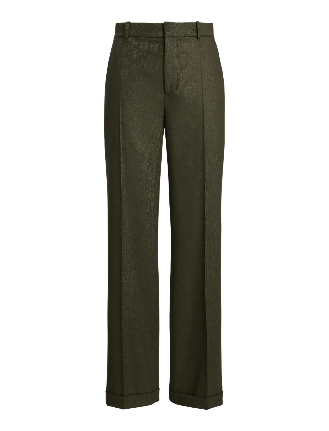 Polo Ralph Lauren Wool Relaxed Straight Pant - Tøj - LODEN HERRINGBONE / brown