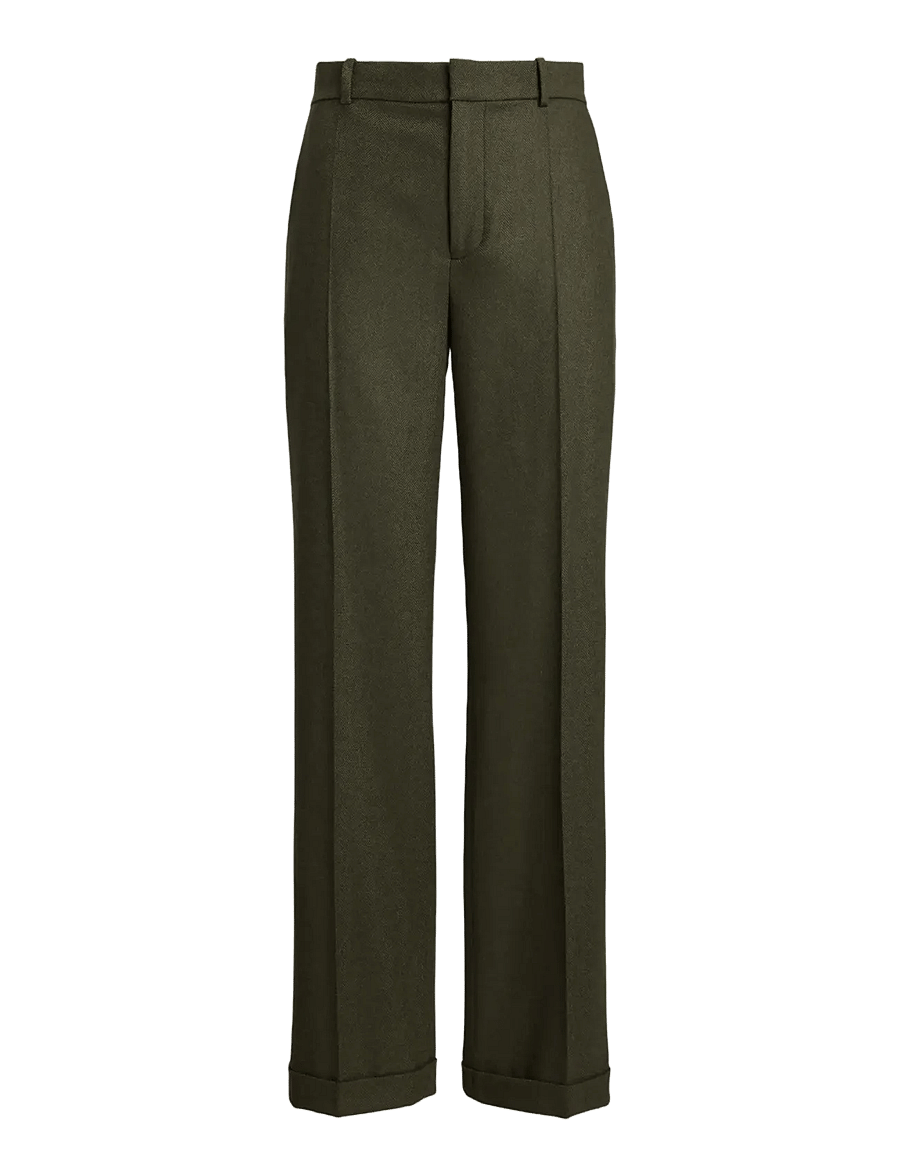 Polo Ralph Lauren - Wool Relaxed Straight Pant - pantalons habillés - loden herringbone - 1
