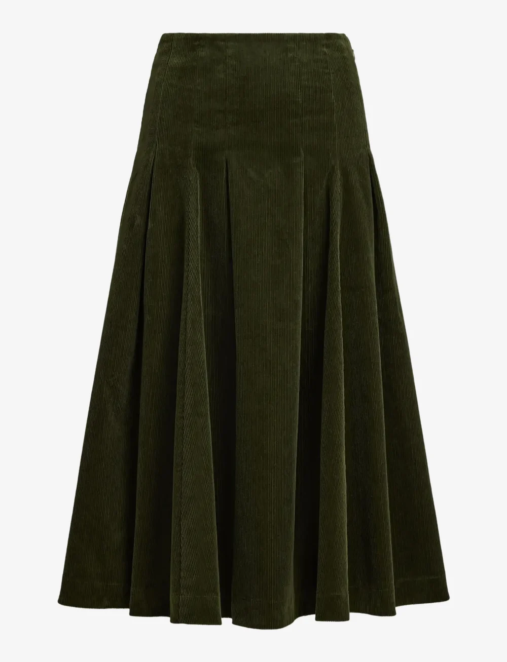 Polo Ralph Lauren - Pleated Corduroy Skirt - midiseelikud - olive - 1