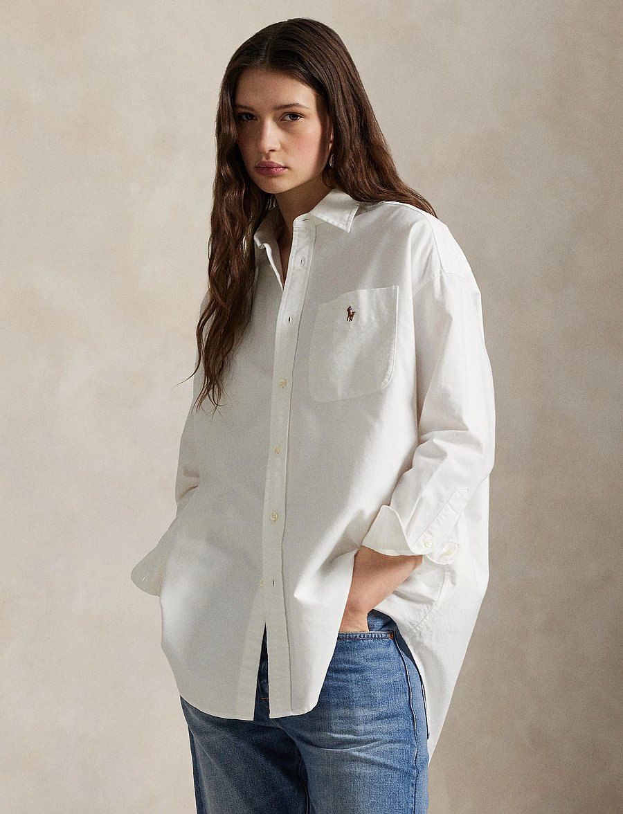 Polo Ralph Lauren - The Big Cotton Oxford Shirt - bsr white - 3