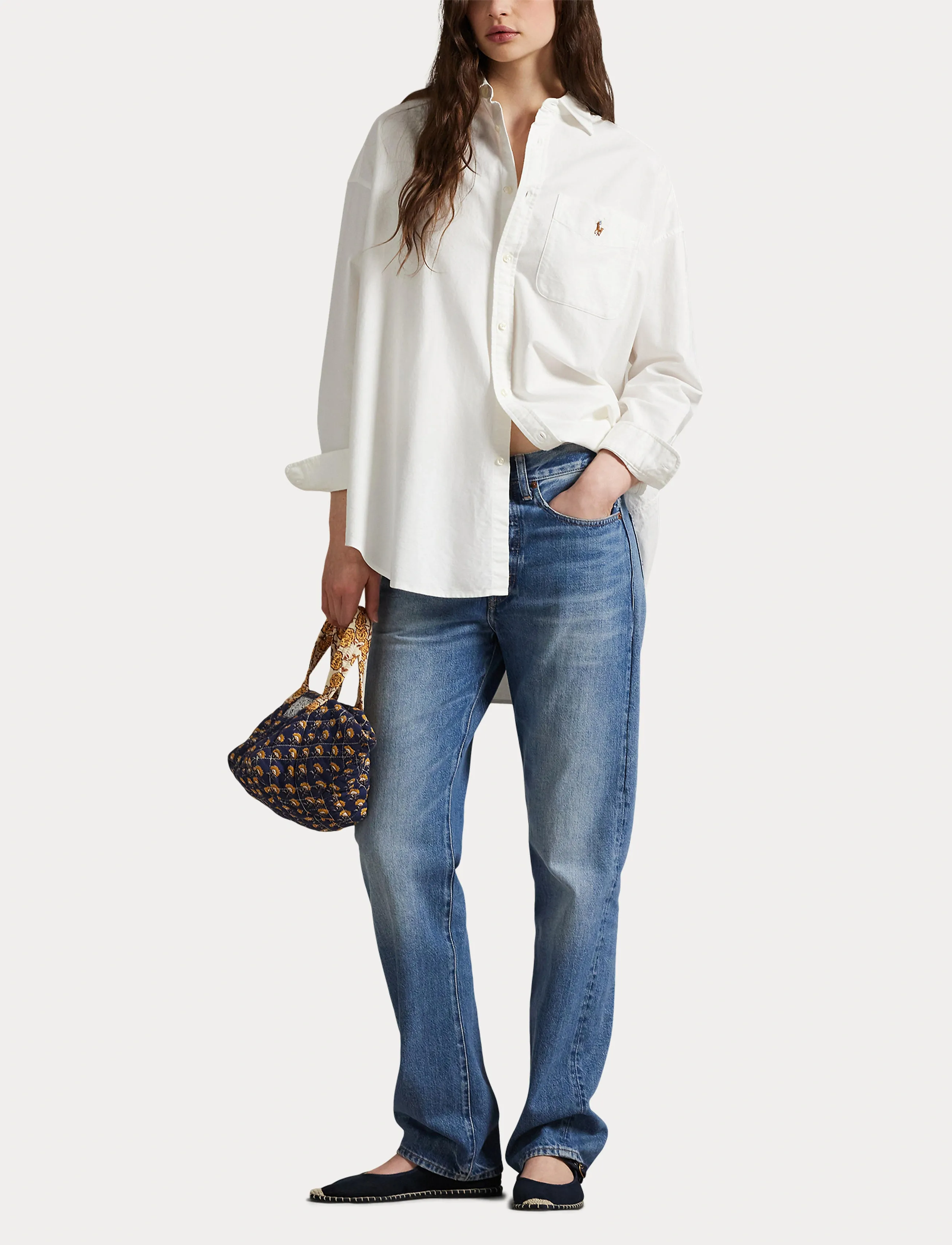 Polo Ralph Lauren - The Big Cotton Oxford Shirt - bsr white - 4