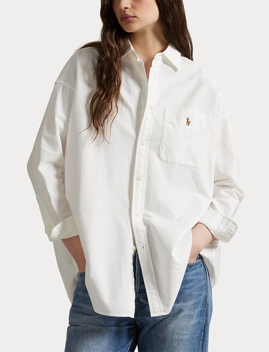 Polo Ralph Lauren - The Big Cotton Oxford Shirt - bsr white - 5