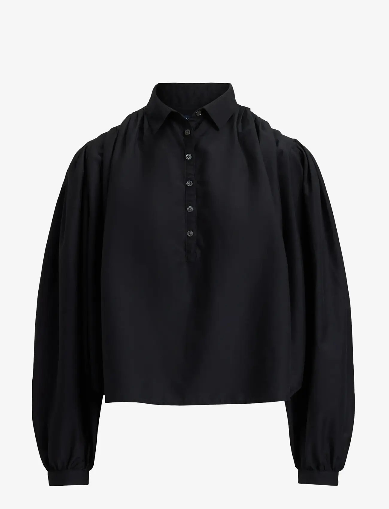 Polo Ralph Lauren - Pleated Cotton-Silk Shirt - jeansskjortor - polo black - 1