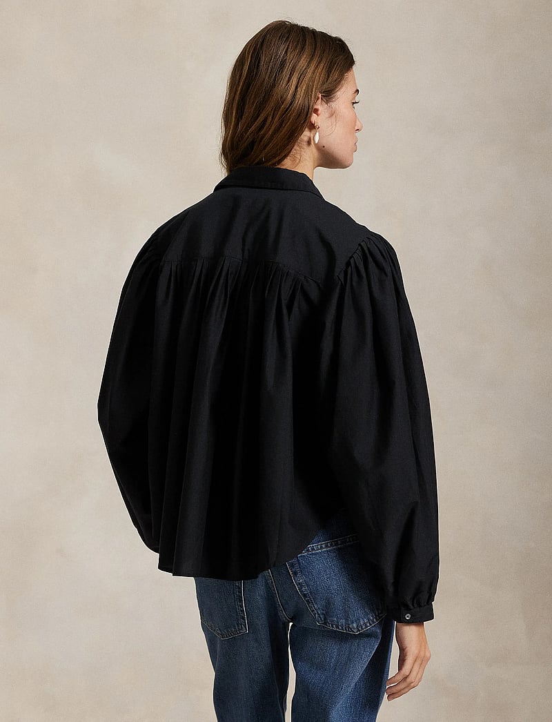 Polo Ralph Lauren - Pleated Cotton-Silk Shirt - jeansskjortor - polo black - 2