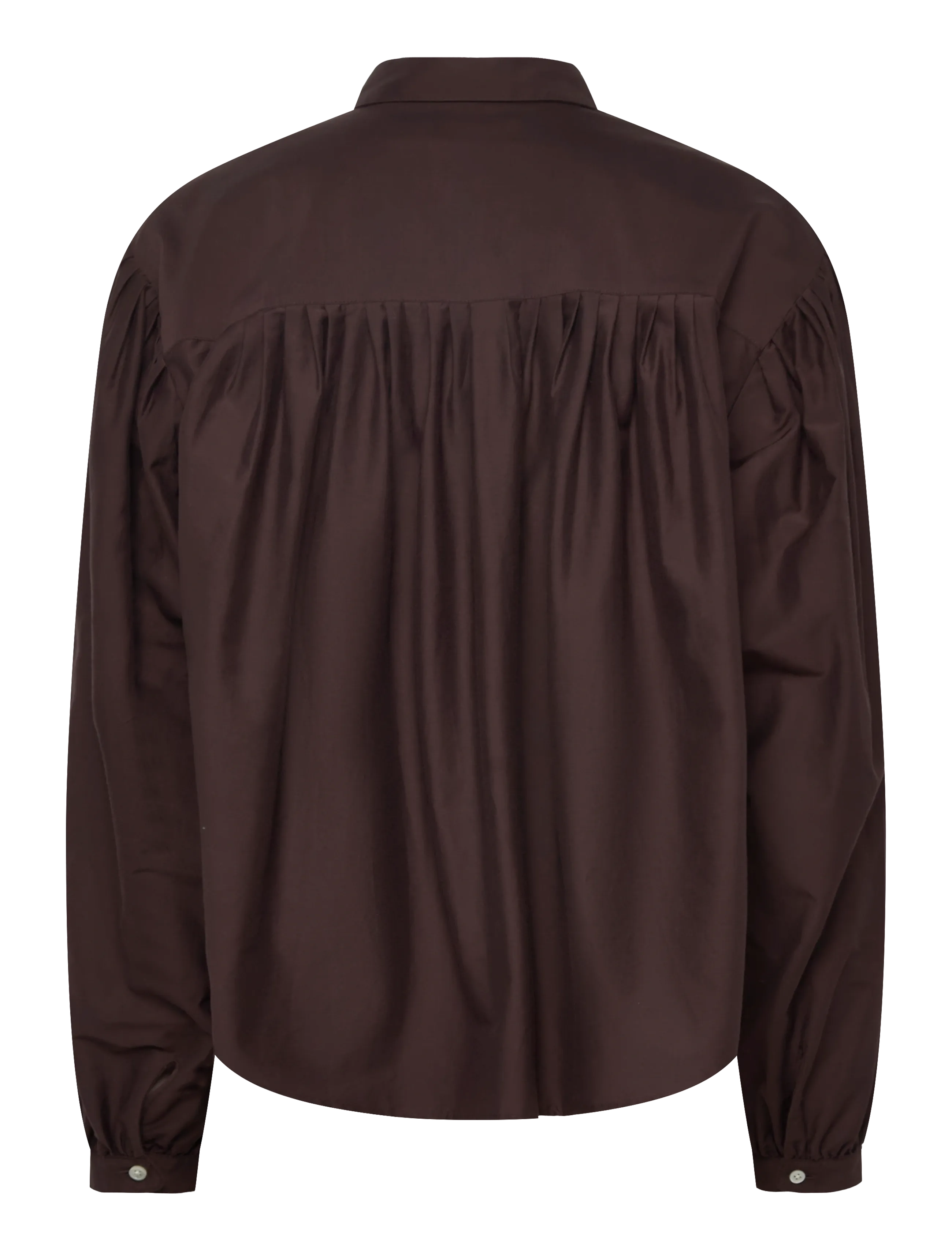 Polo Ralph Lauren - Pleated Cotton-Silk Shirt - denimskjorter - squire brown - 1