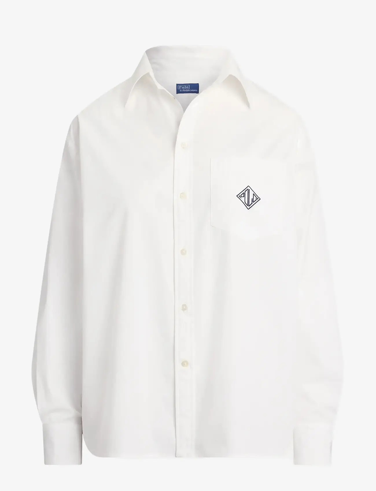 Polo Ralph Lauren - Oversize Fit Logo Cotton Shirt - teksasärgid - white - 1