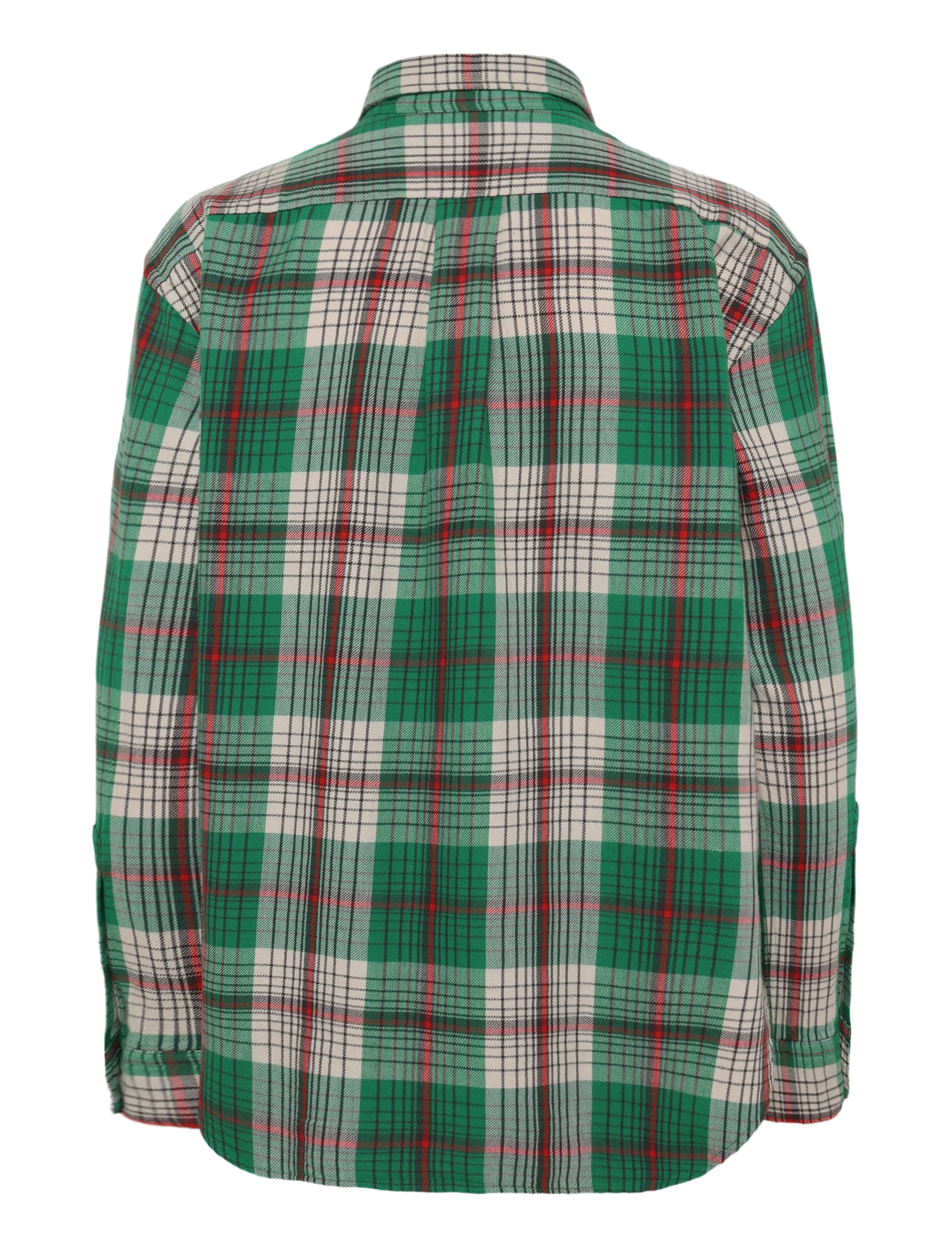Polo Ralph Lauren - Relaxed Fit Plaid Cotton Shirt - långärmade skjortor - 2024 green-cream - 2