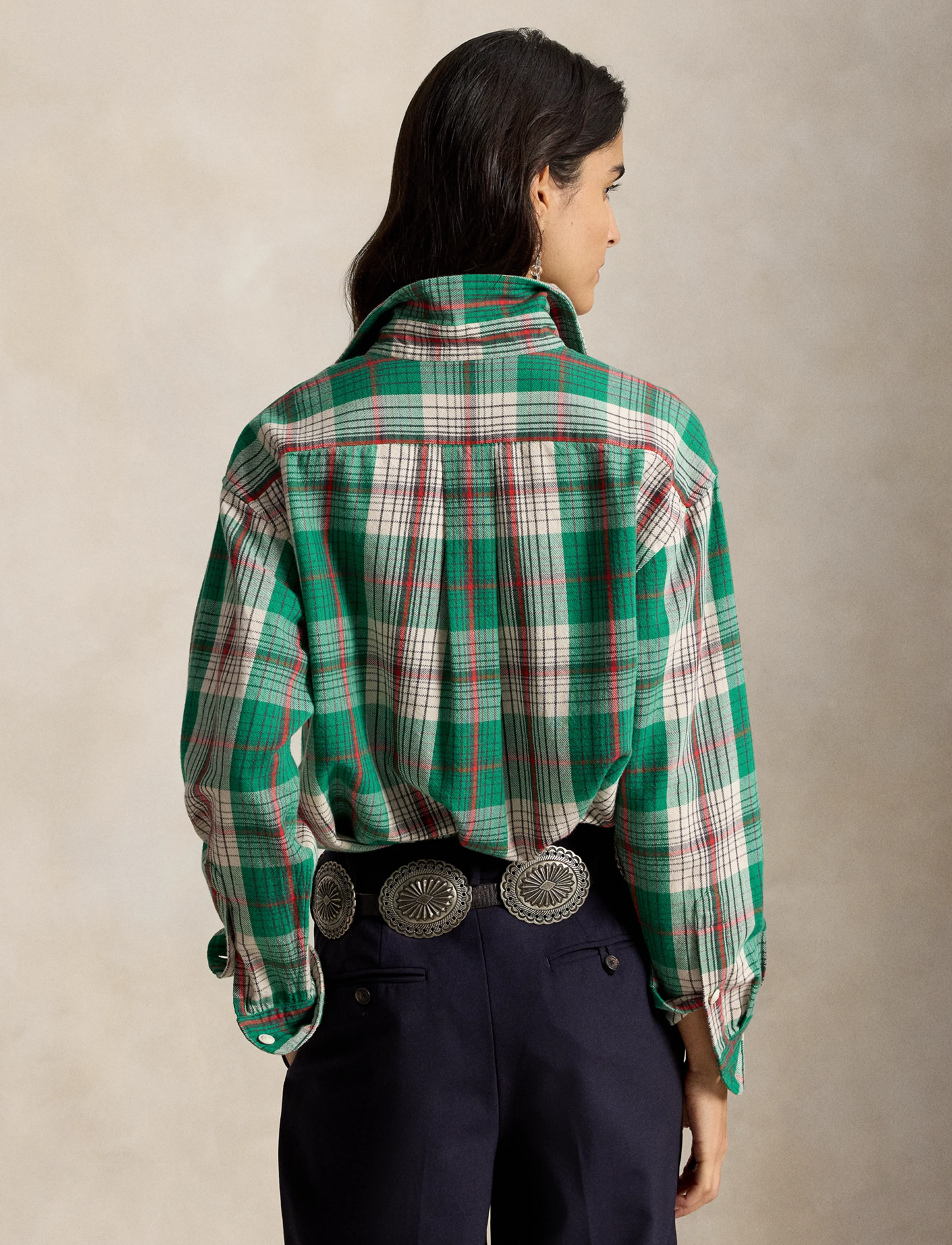 Polo Ralph Lauren - Relaxed Fit Plaid Cotton Shirt - långärmade skjortor - 2024 green-cream - 3
