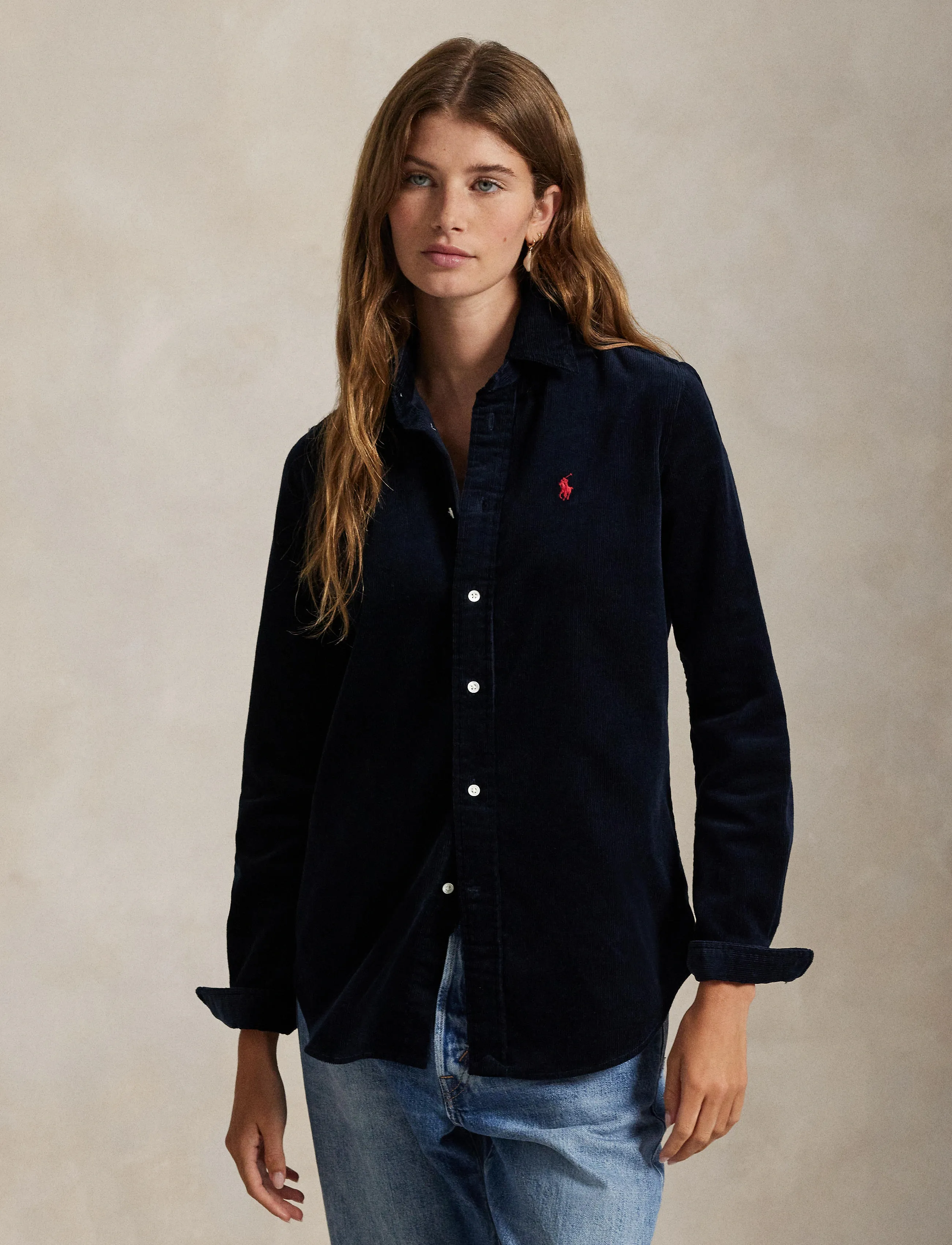 Polo Ralph Lauren - Stretch Slim Fit Cotton Corduroy Shirt - chemises en jeans - navy - 3