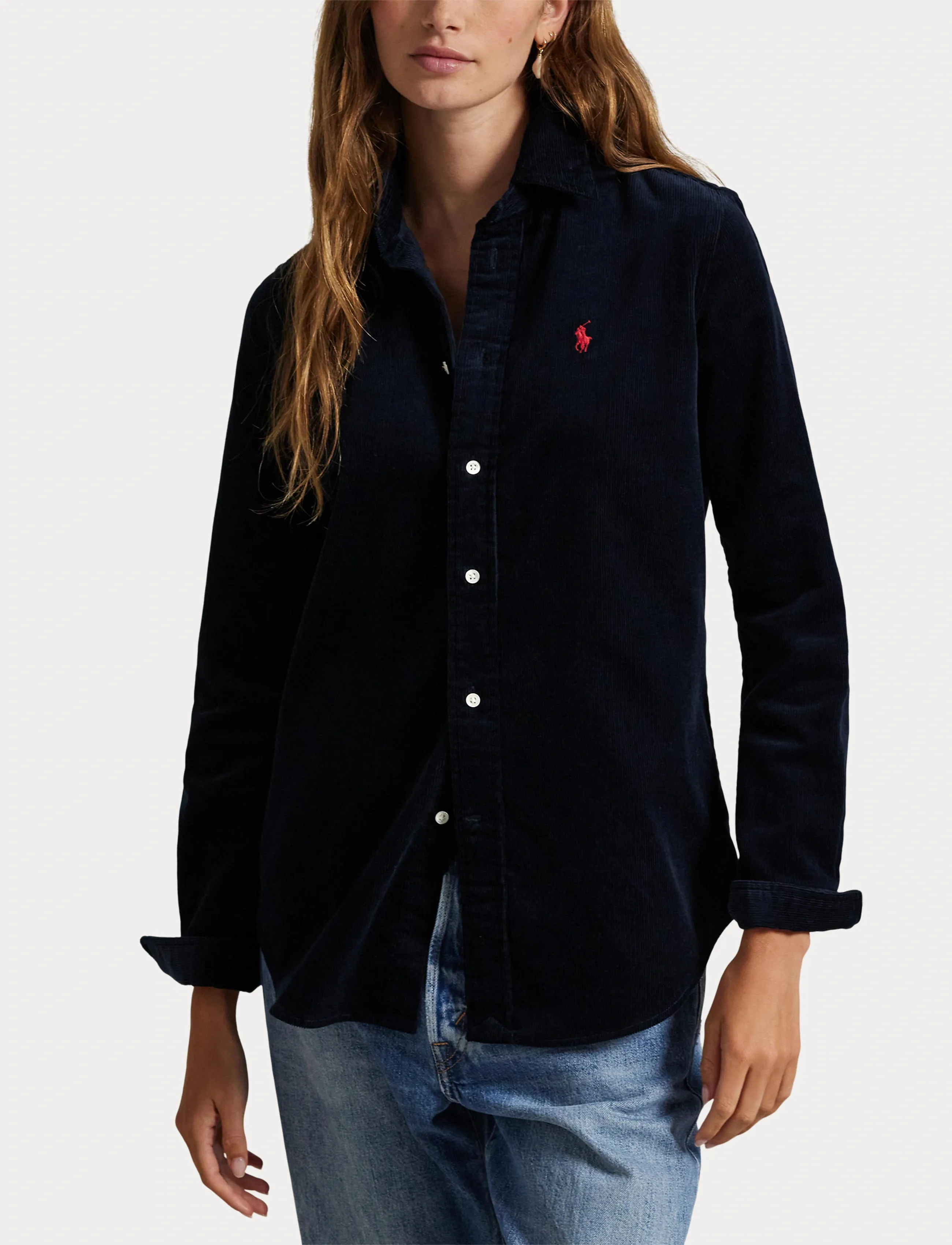 Polo Ralph Lauren - Stretch Slim Fit Cotton Corduroy Shirt - chemises en jeans - navy - 5