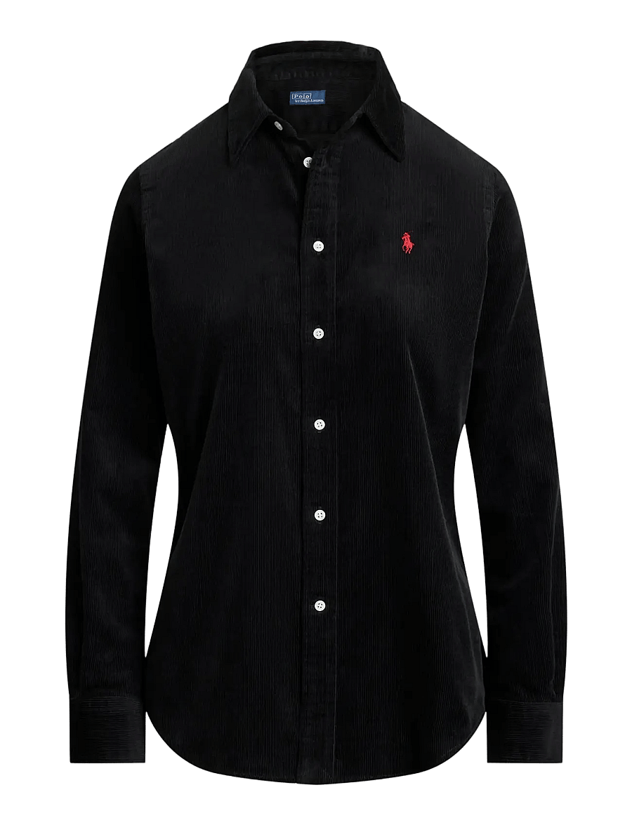 Polo Ralph Lauren - Stretch Slim Fit Cotton Corduroy Shirt - jeansowe koszule - polo black - 1