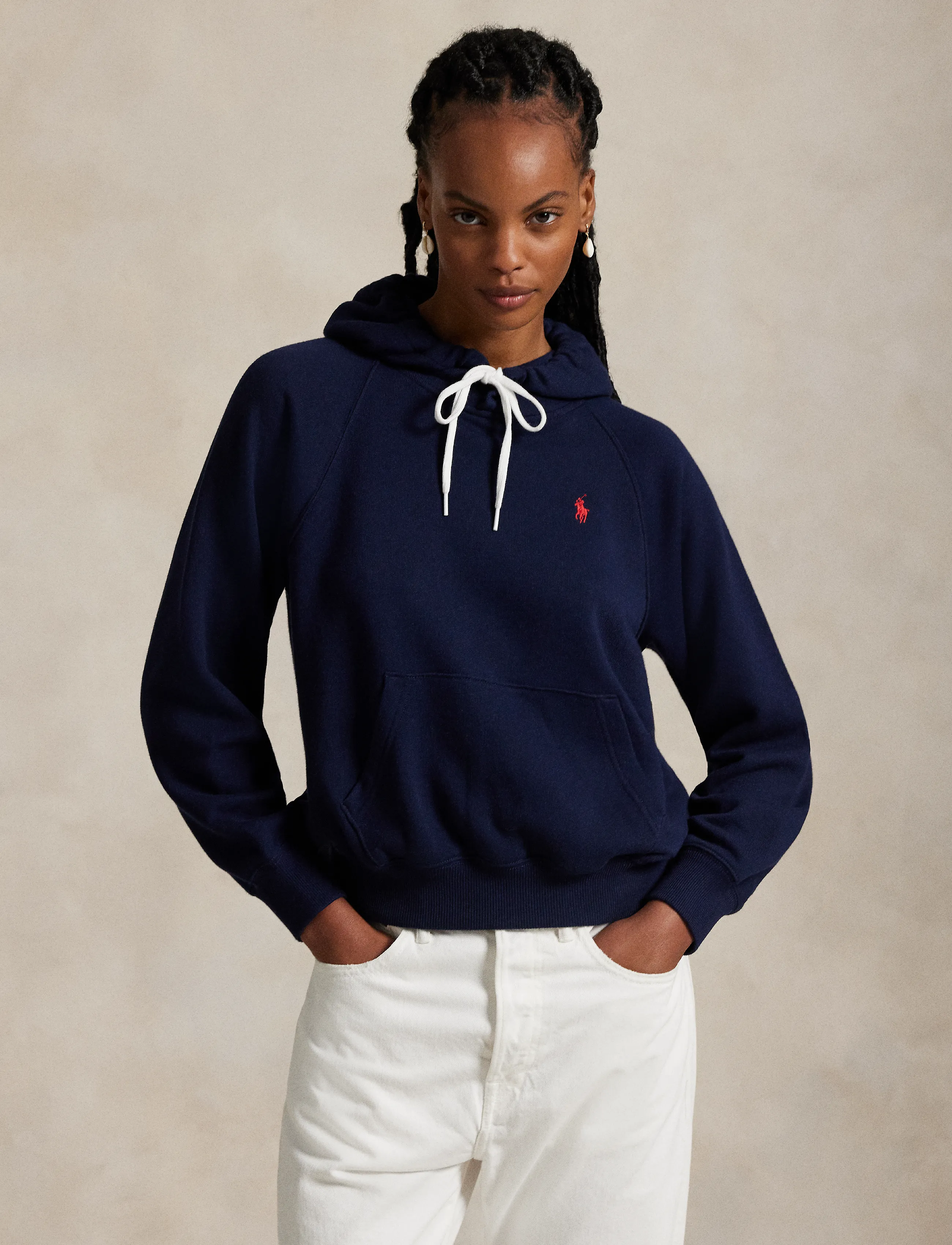 Polo Ralph Lauren - Shrunken Fit Lightweight Fleece Hoodie - hoodies - cruise navy - 2
