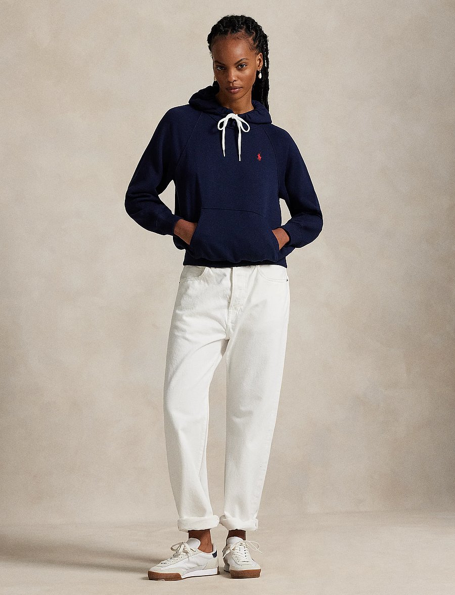 Polo Ralph Lauren - Shrunken Fit Lightweight Fleece Hoodie - hoodies - cruise navy - 3