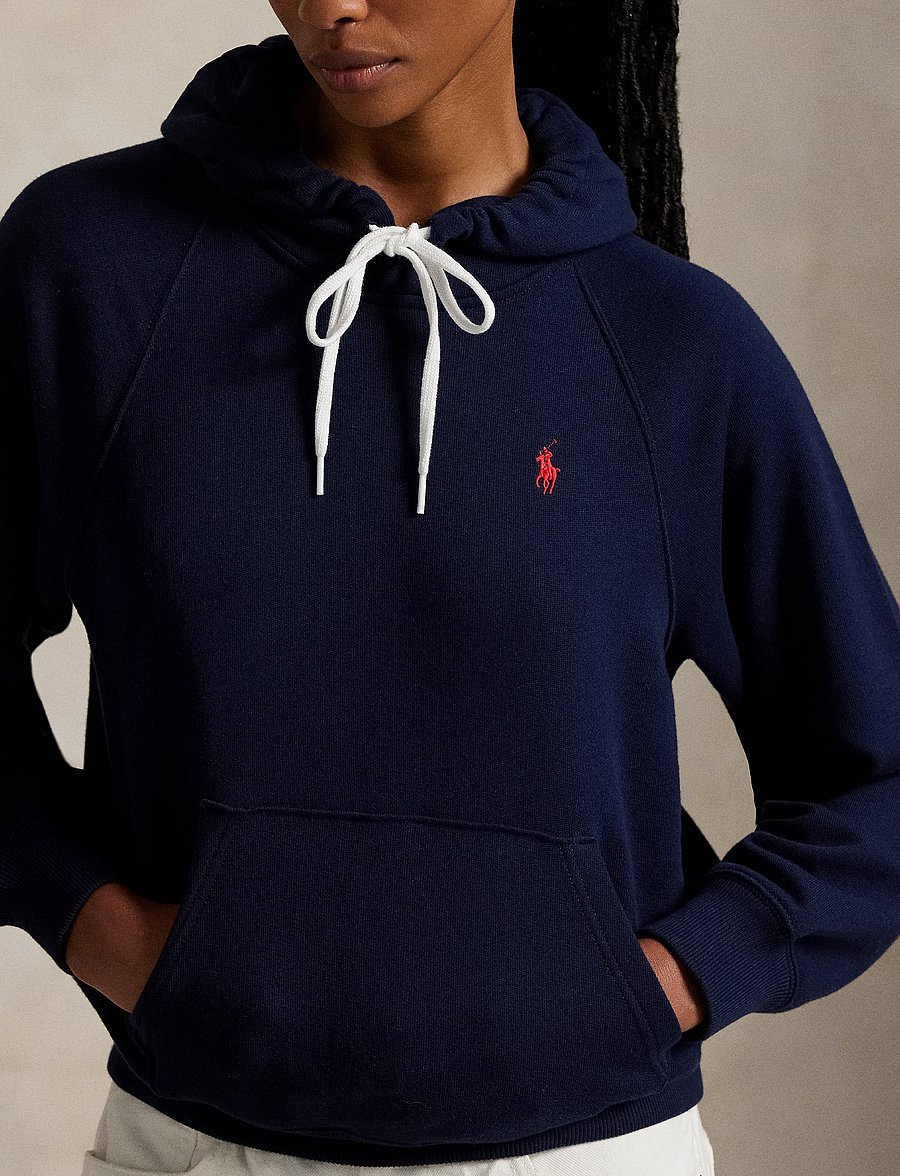 Polo Ralph Lauren - Shrunken Fit Lightweight Fleece Hoodie - hoodies - cruise navy - 4