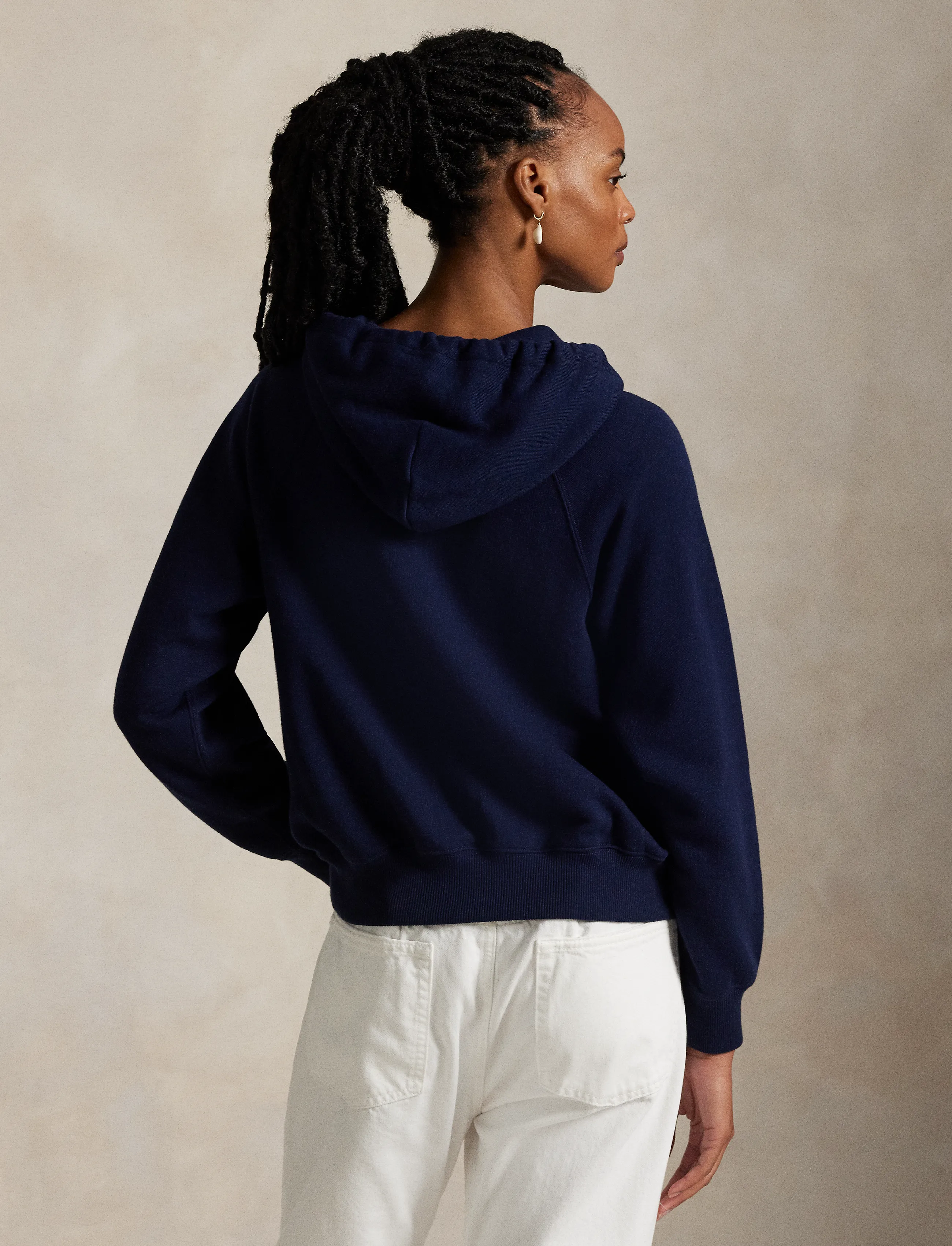 Polo Ralph Lauren - Shrunken Fit Lightweight Fleece Hoodie - hoodies - cruise navy - 5