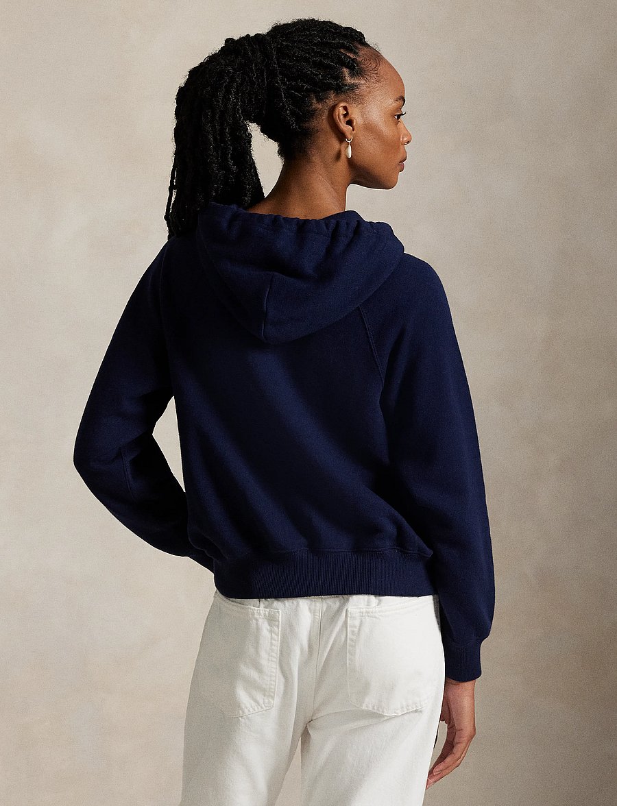 Polo Ralph Lauren - Shrunken Fit Lightweight Fleece Hoodie - hoodies - cruise navy - 5