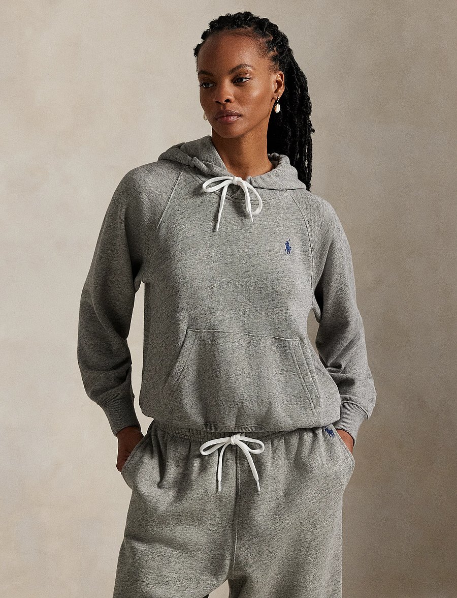 Polo Ralph Lauren - Shrunken Fit Lightweight Fleece Hoodie - kapuutsiga pusad - dark vintage heat - 1